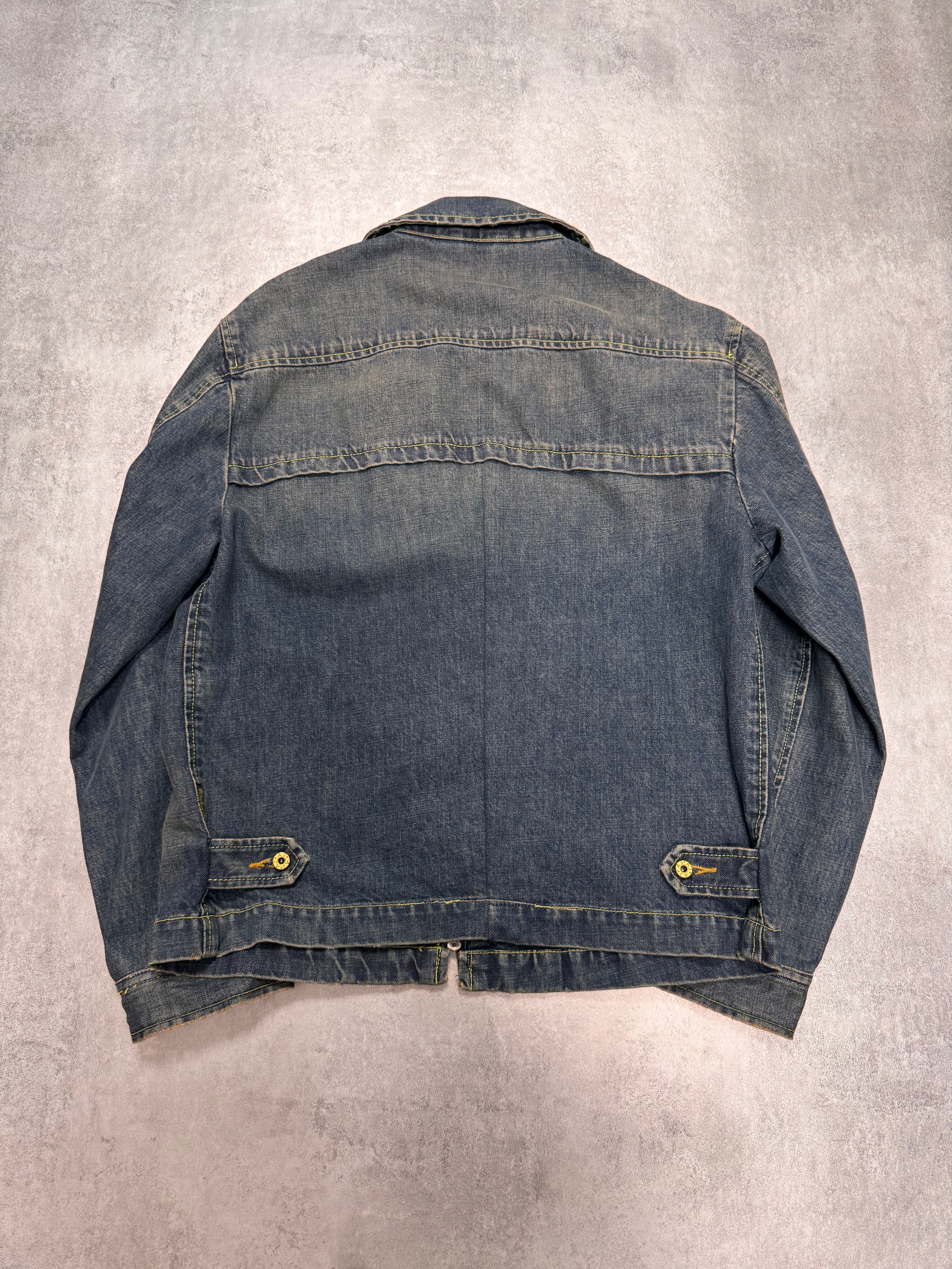 2000s Armani Structured Blue Denim Jacket