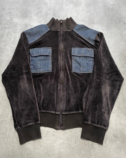 Moschino Hybrid Velvet Denim Jacket (M)