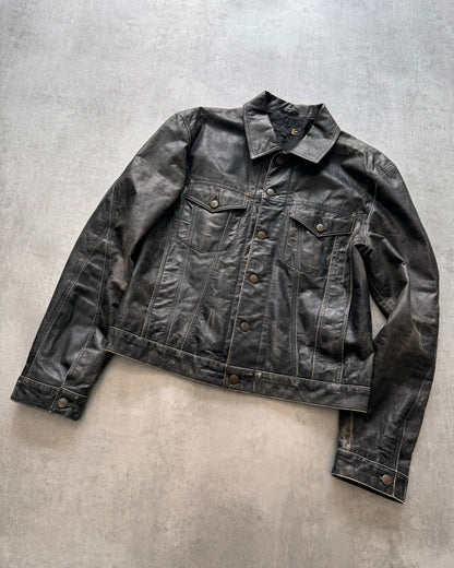 2000s Cavalli Brut Raw Leather Jacket (M/L)