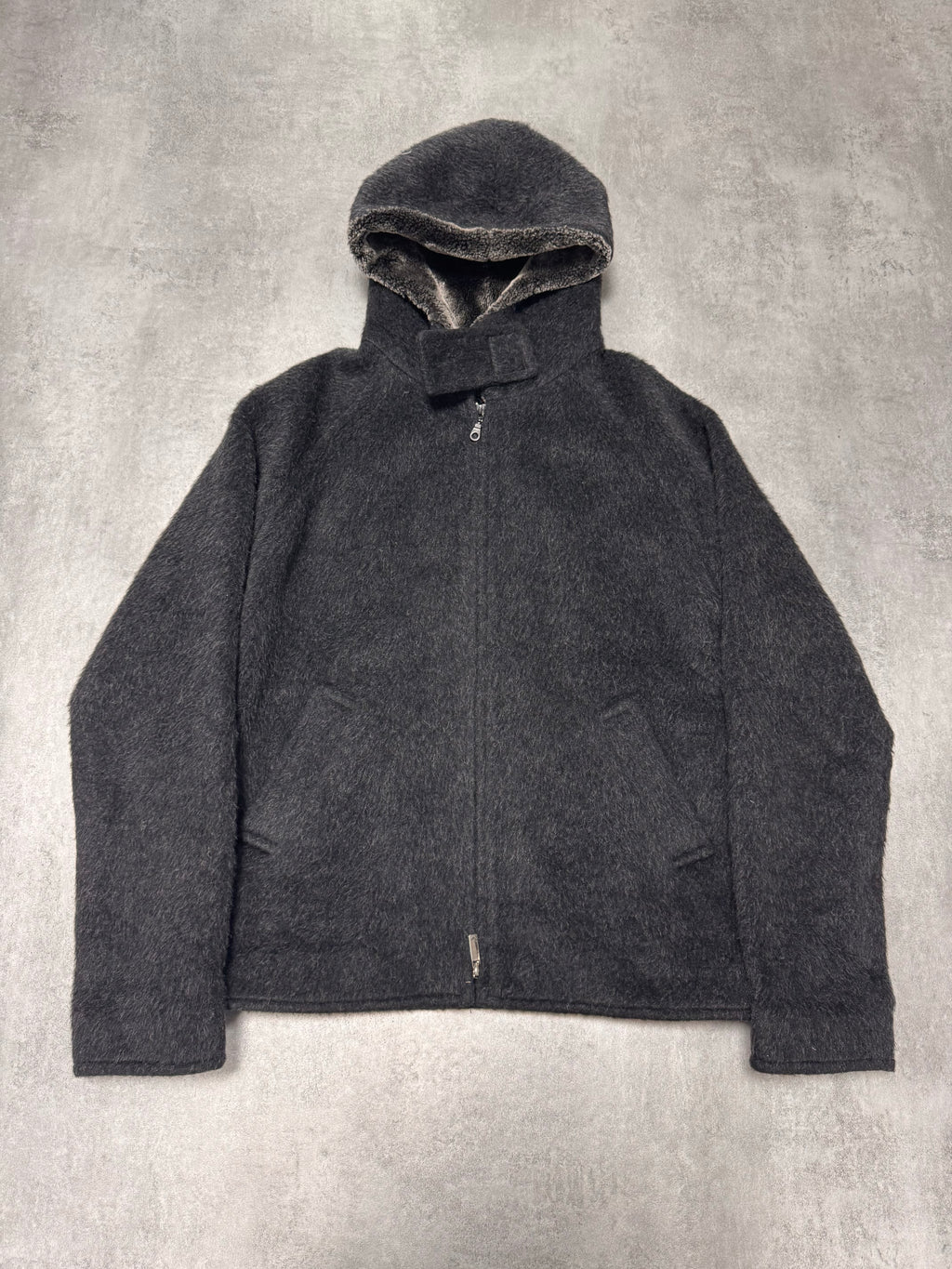 FW2014 Emporio Armani Wool Mohair Grey Jacket