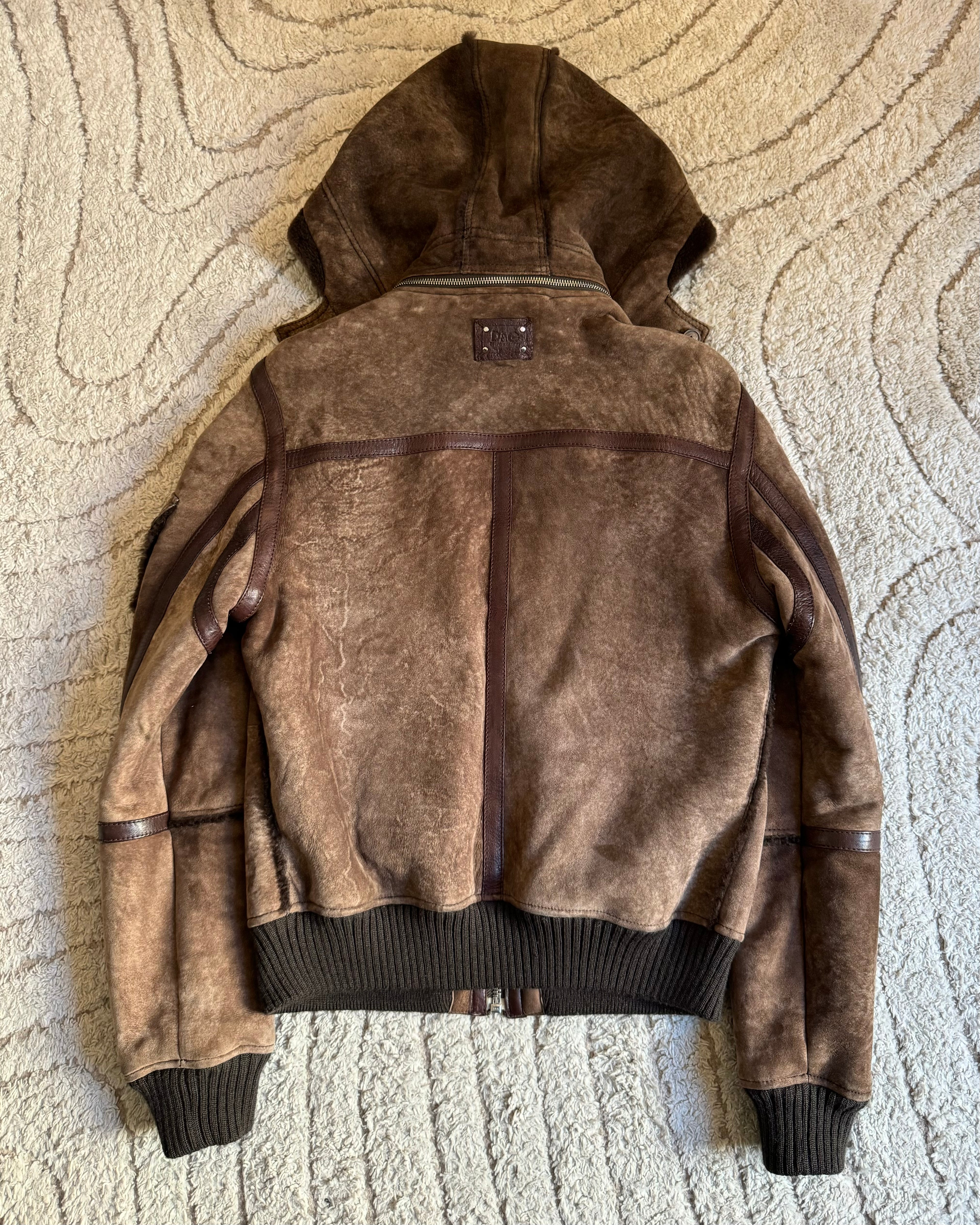 AW03 ドルチェ&amp;ガッバーナ マルチポケット シープスキン カーゴジャケット(M)