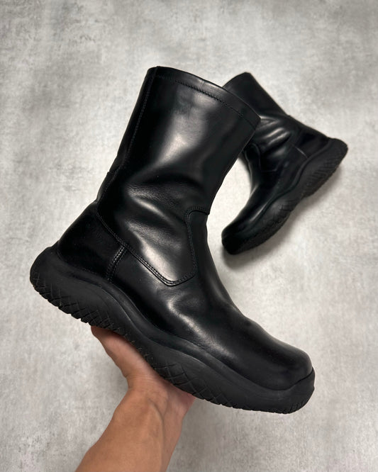 FW1999 Prada Leather Ankle Vibram Zipped Boots (43eu/us9.5)