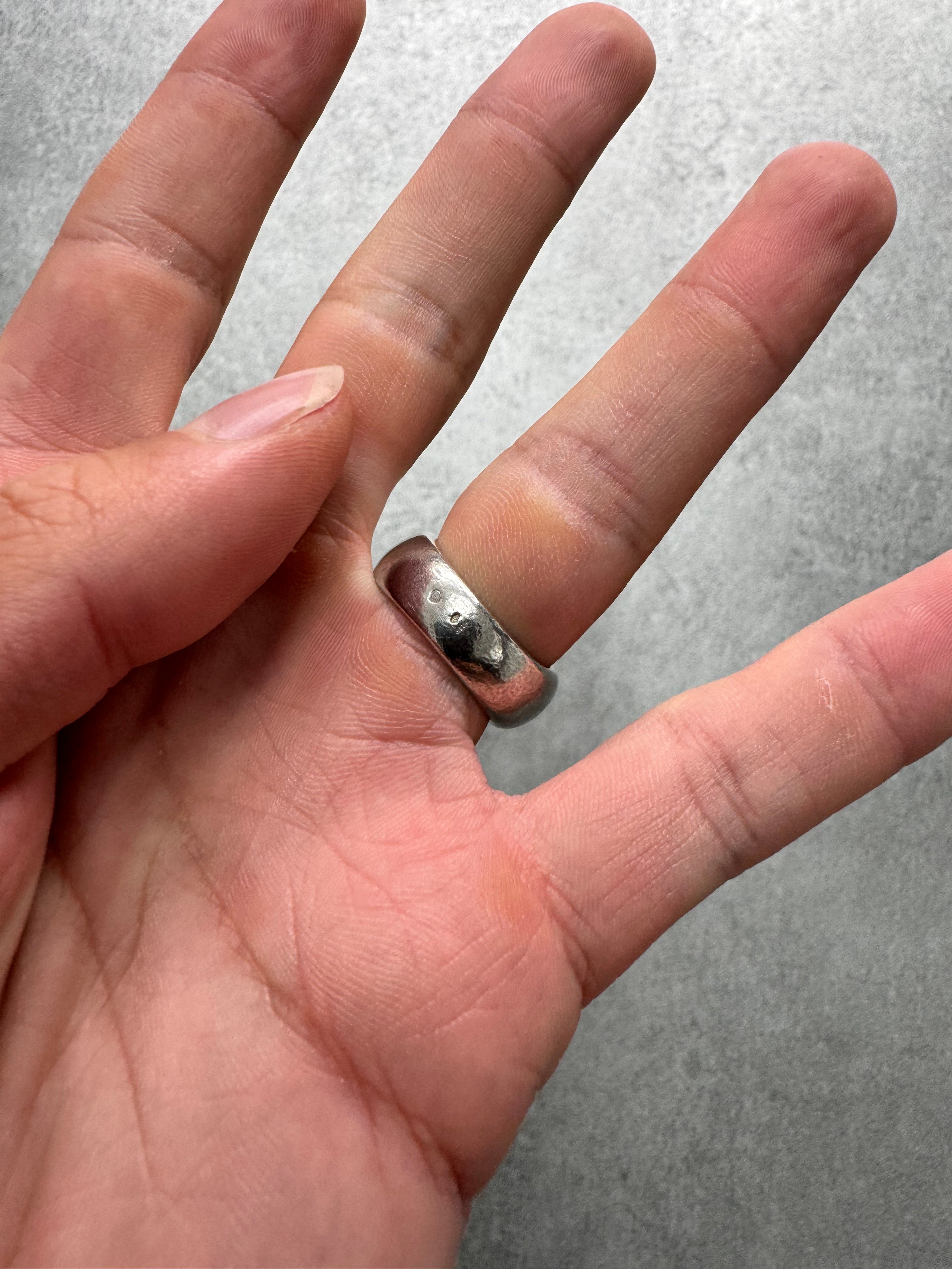 1980s Yves Saint Laurent Blue Gemstone Sterling Silver Ring