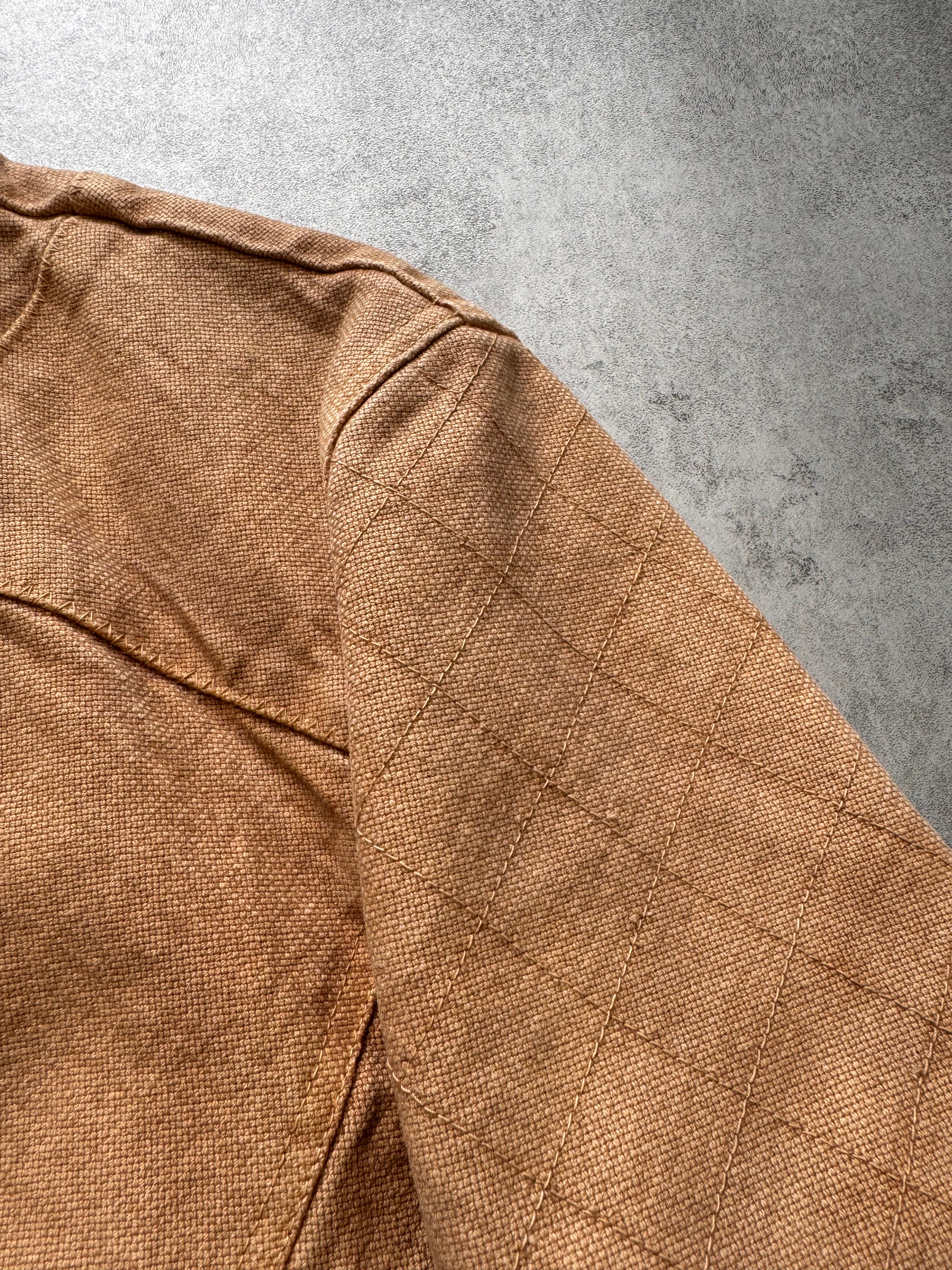 AW2004 Cavalli Astro Biker Beige Denim Jacket