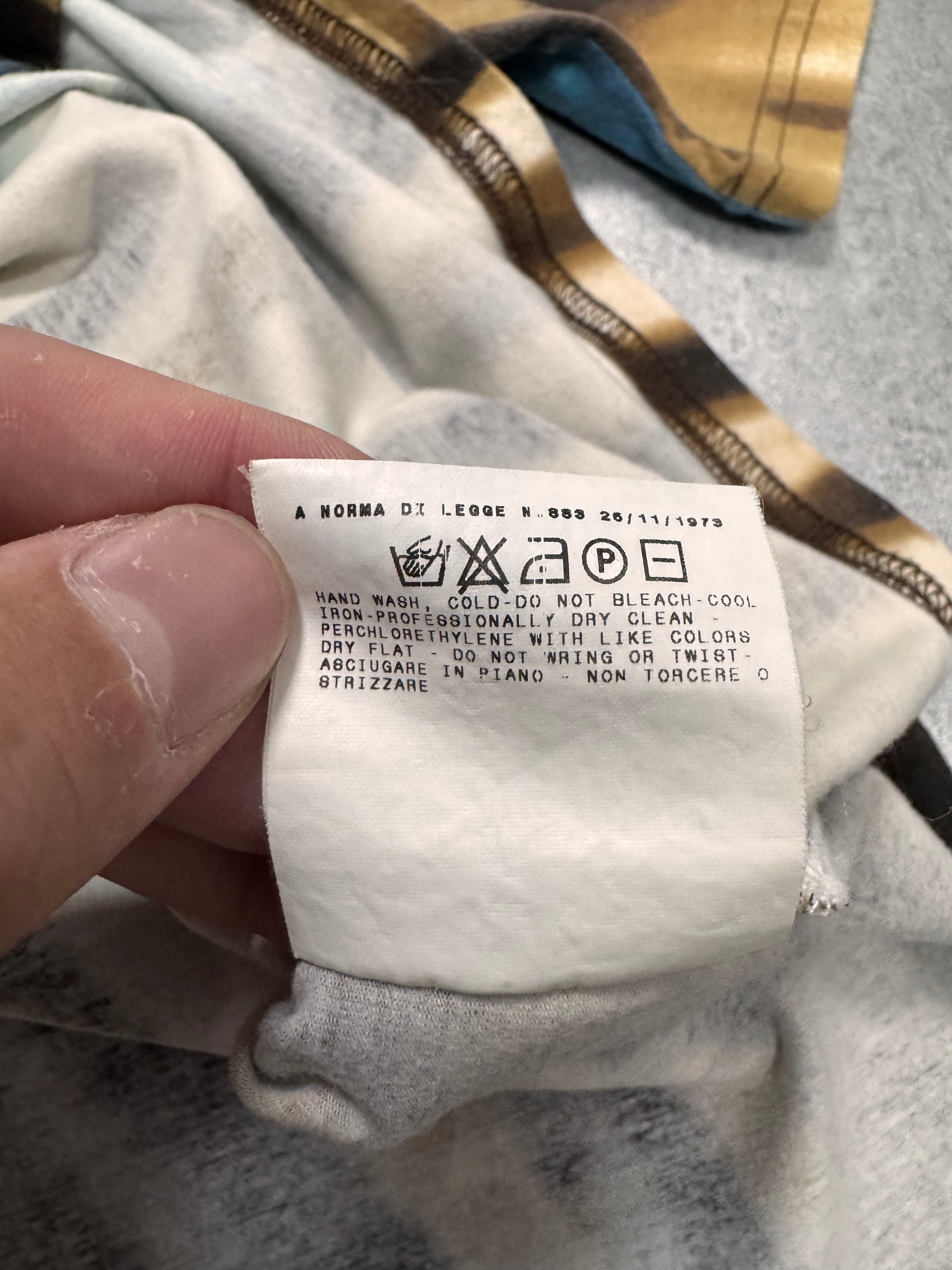 SS2002 Just Cavalli Psychedelic Hallucination Blue Flowers Shirt