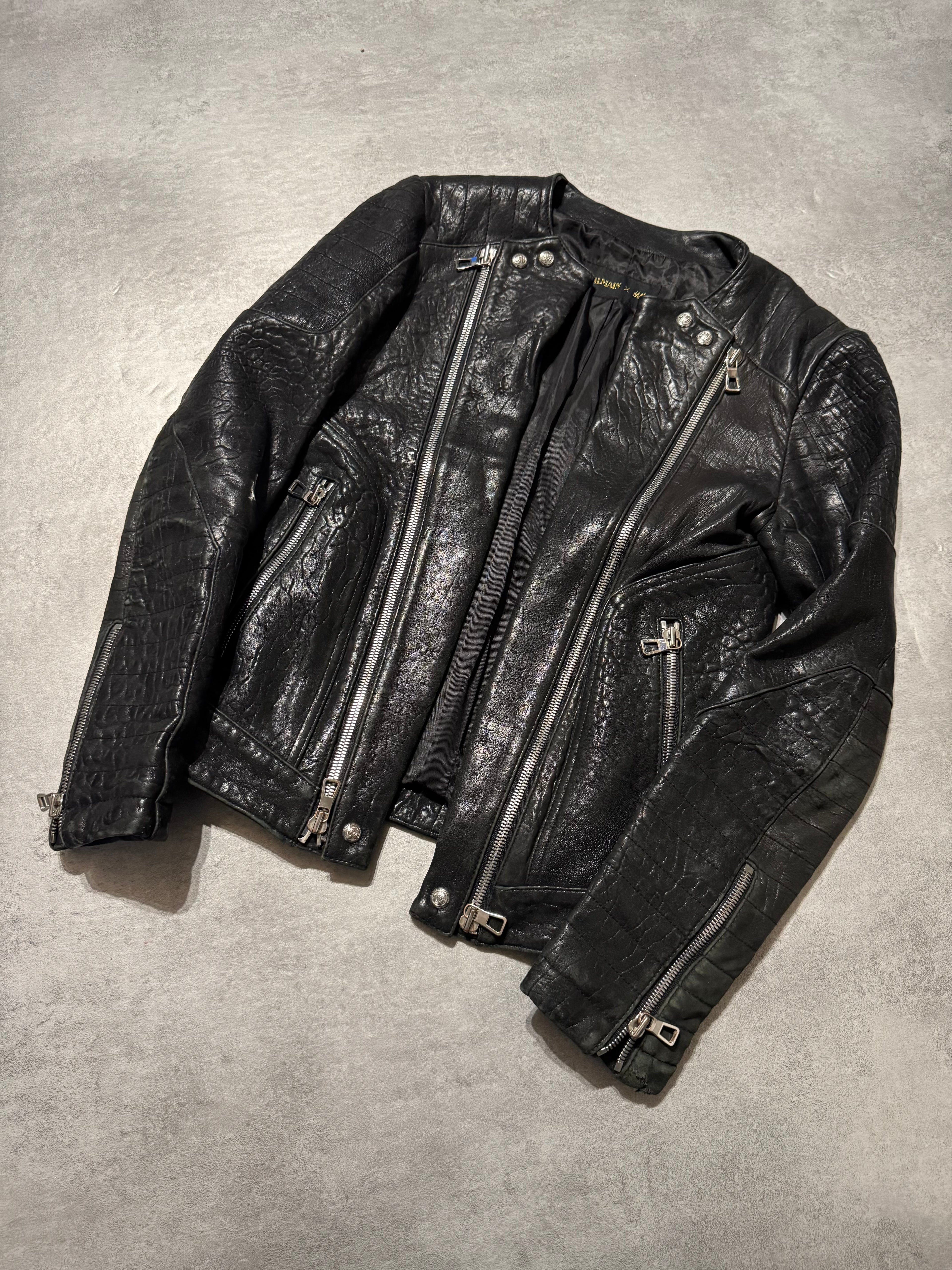 AW2015 Balmain x H&M Pure Biker Leather Jacket