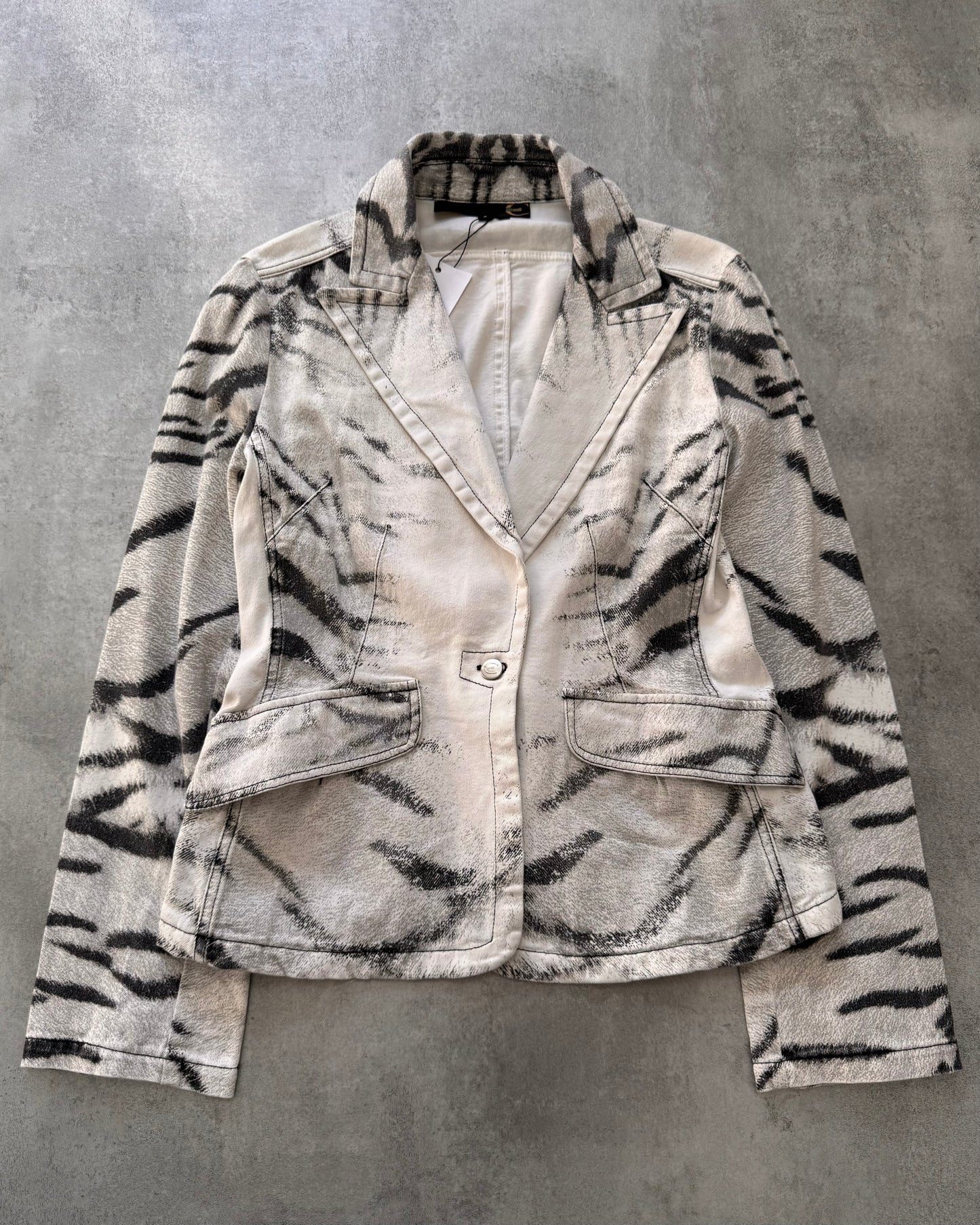 SS2002 Cavalli Zebra Savage Suit Jacket (XS)