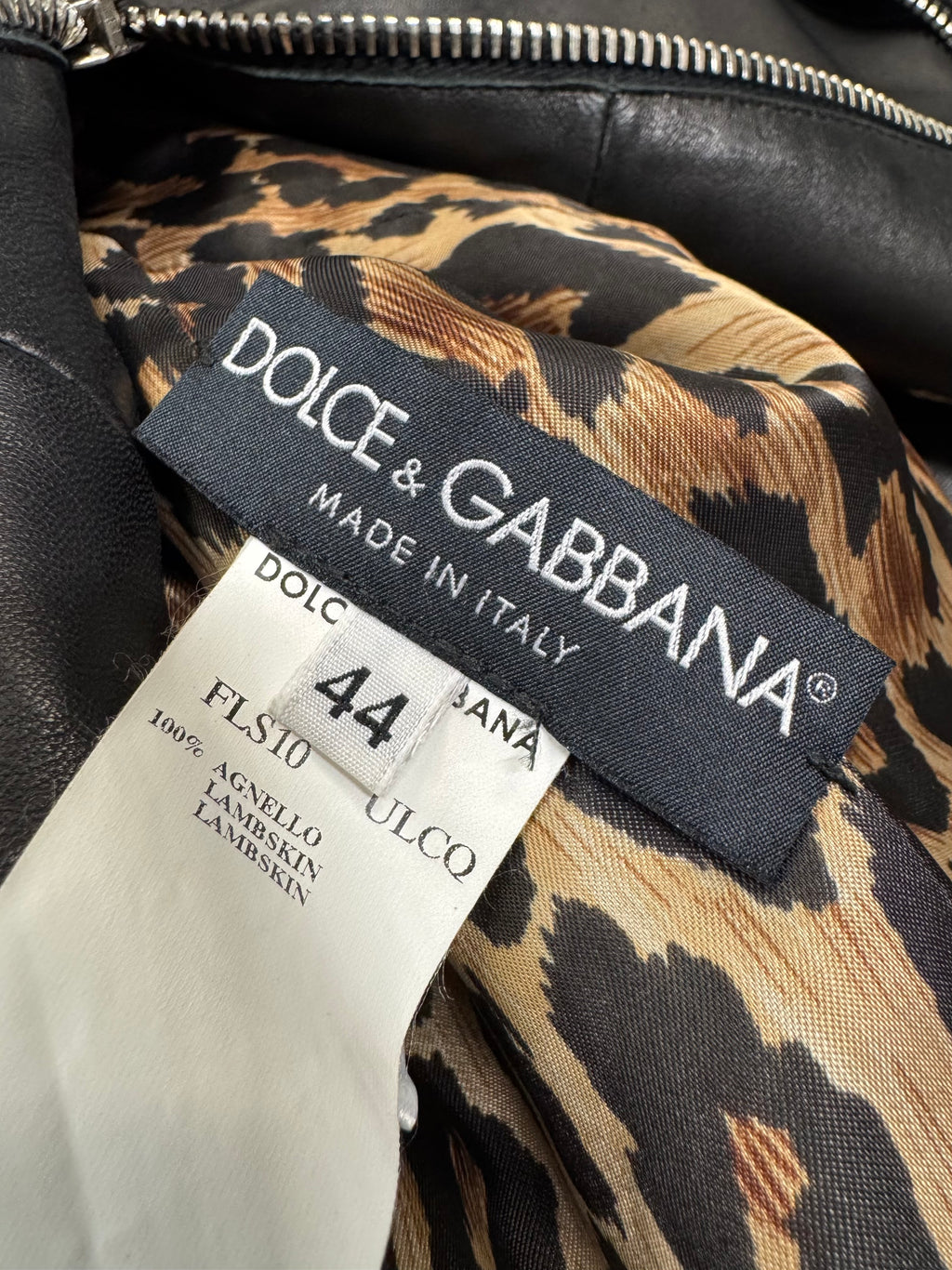 SS2003 Dolce & Gabbana Sexy Biker Multi-Zip Leather Jacket (XS/S)