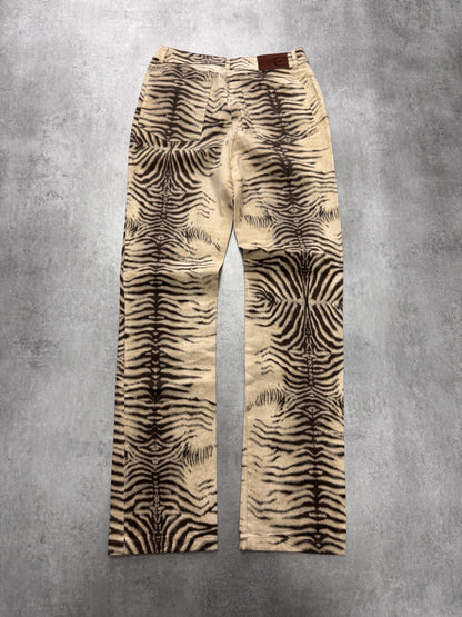 2000s Cavalli Sample Zebra Slim Pants (XS)