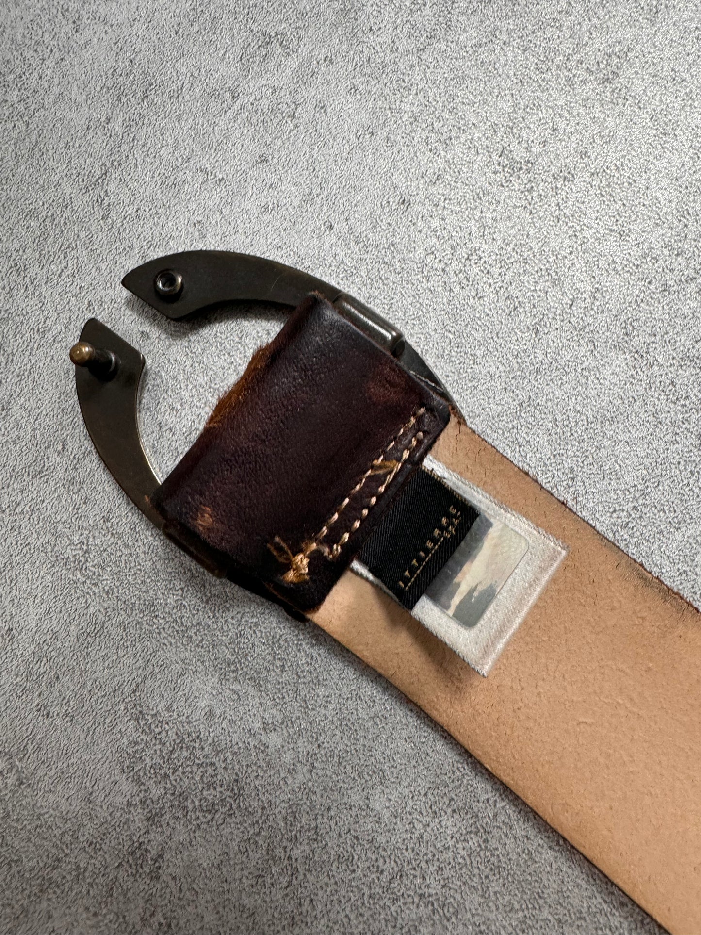 AW2004 Cavalli Brown Pony Hair Leather Belt (OS)