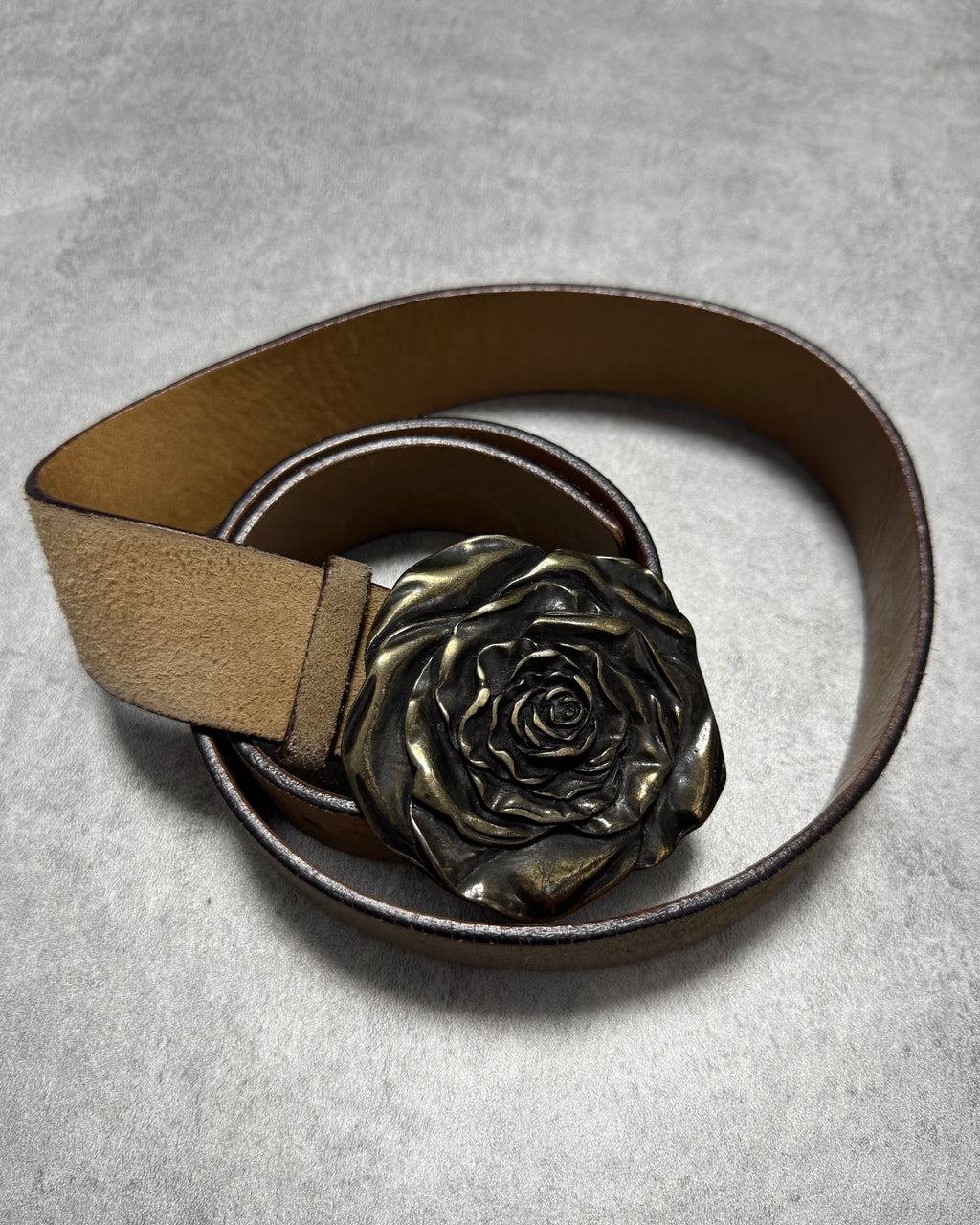AW2003 Cavalli Infinity Rose Buckle Leather Belt