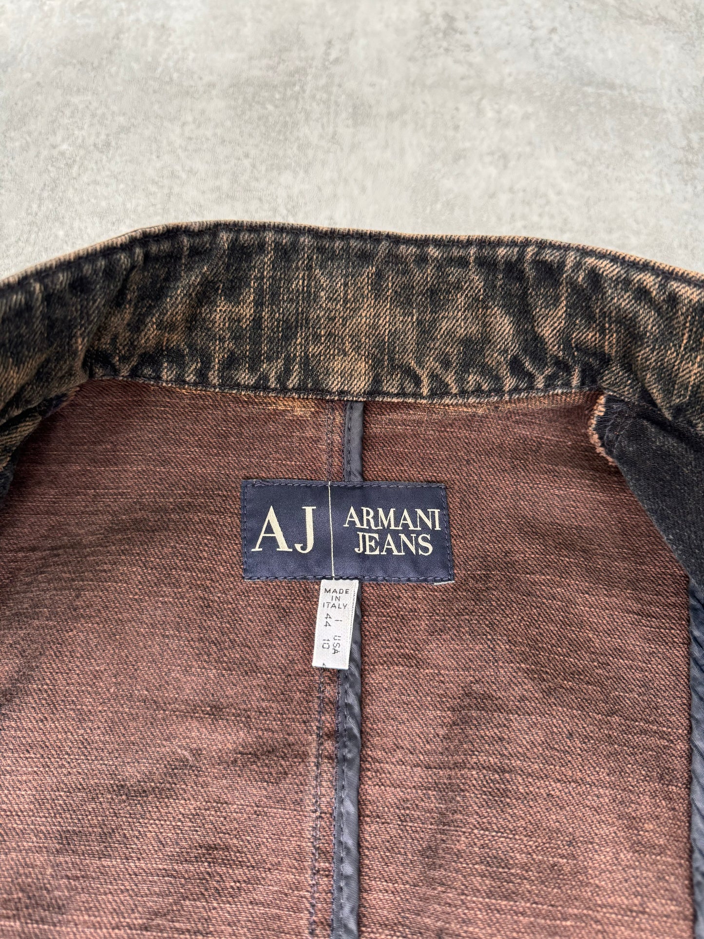 2000s Armani Samurai Faded Denim Jacket (XS)