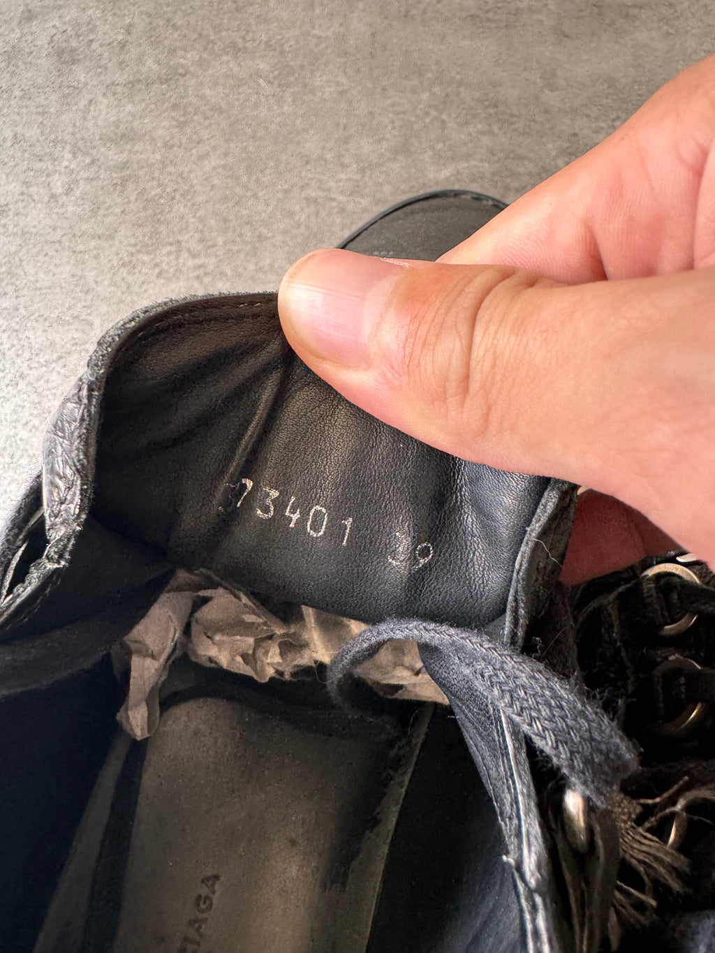 Balenciaga Arena High Black Cracked Leather Sneakers