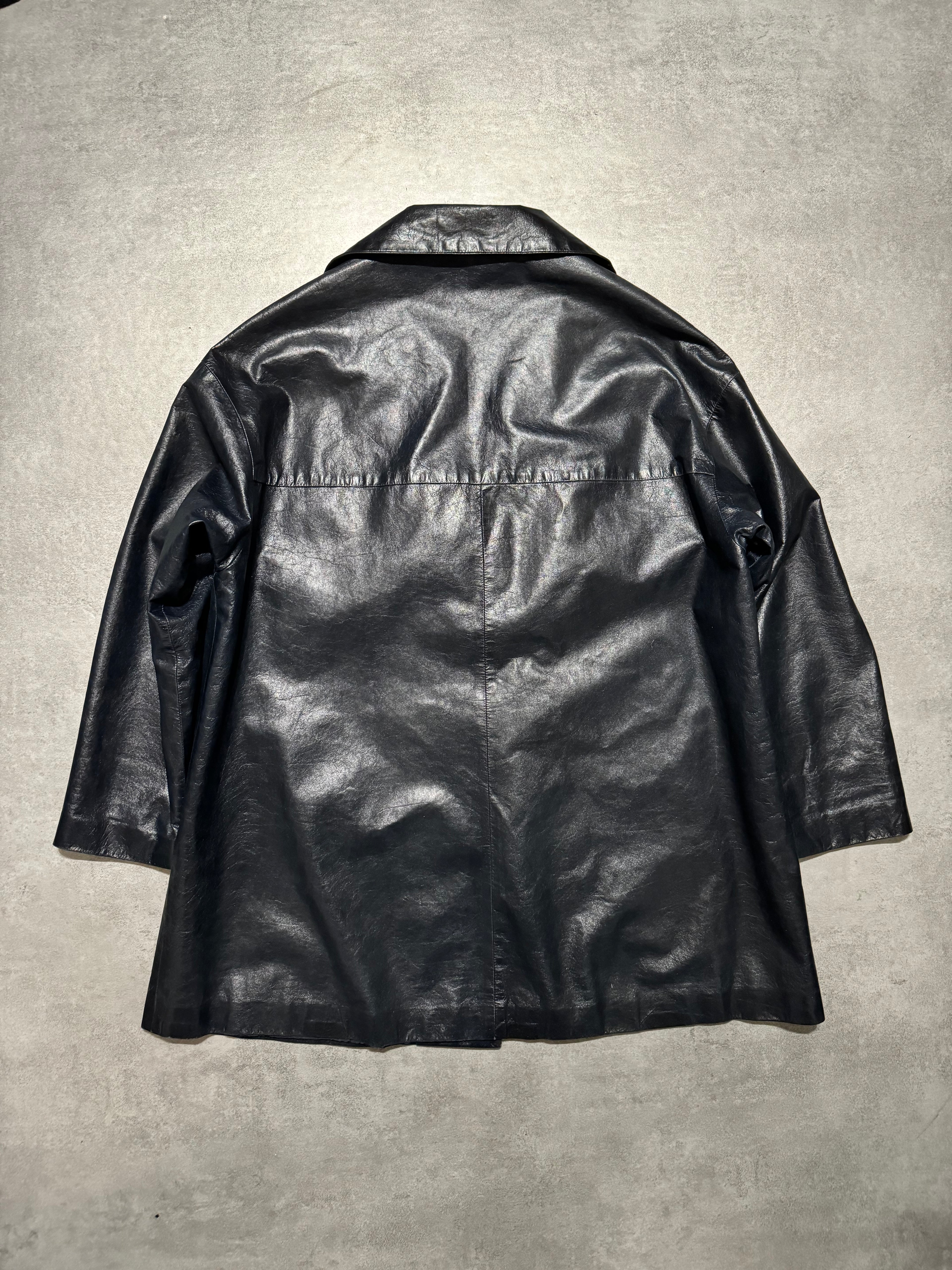 AW1996 Prada Navy Soft Leather Italian Jacket (XS) - 2