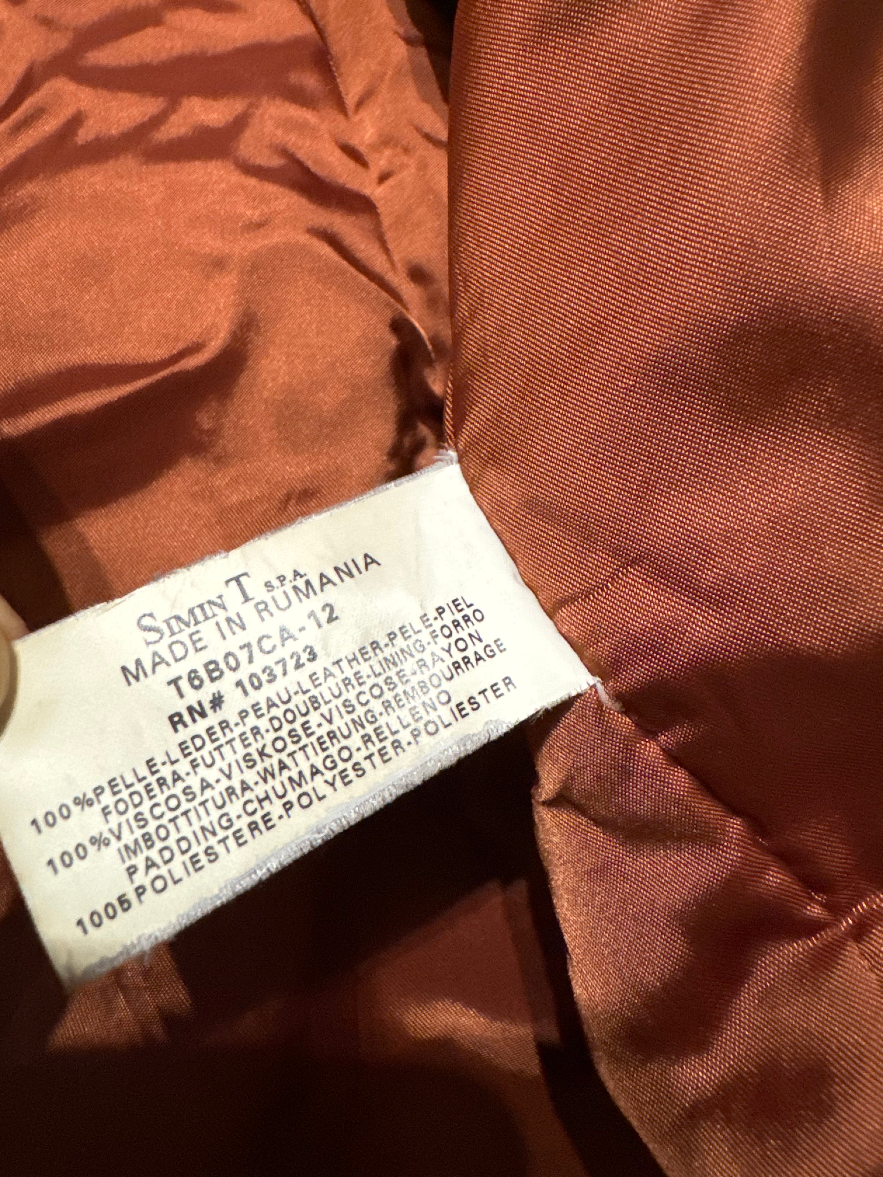 2000s Armani Black Structured Biker Leather Jacket (L) - 6