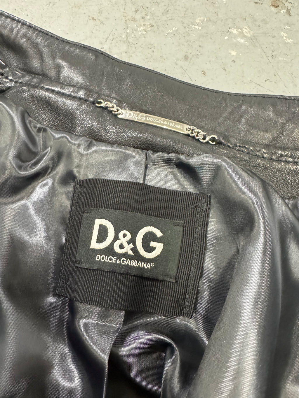 2000s Dolce & Gabbana Black Button Ups Leather Rebel Jacket