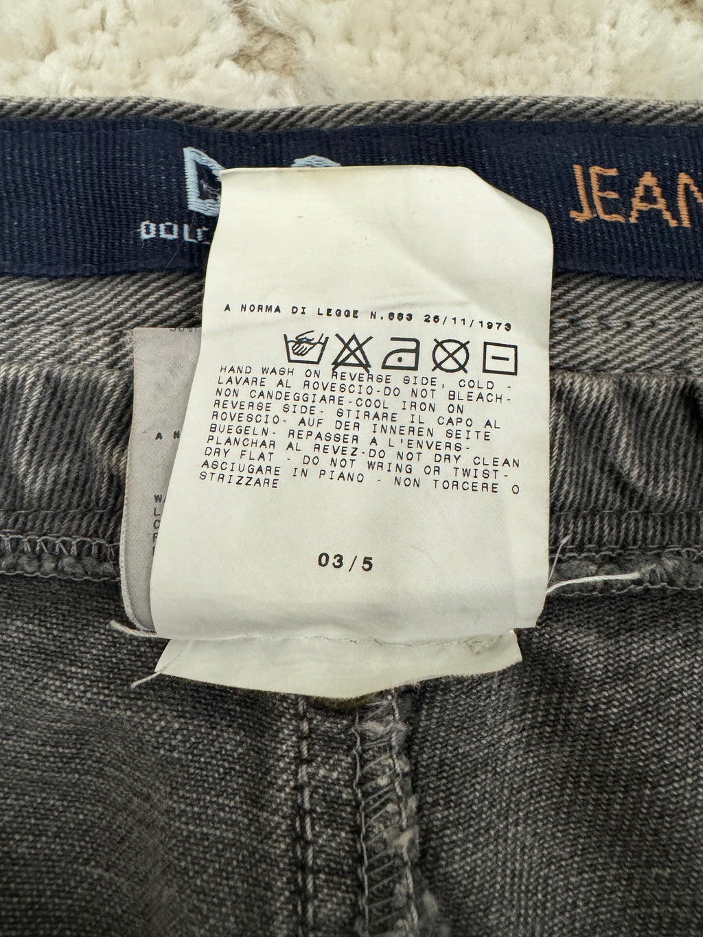 AW2003 Dolce &amp; Gabbana 微喇拉链牛仔长裤 (M)