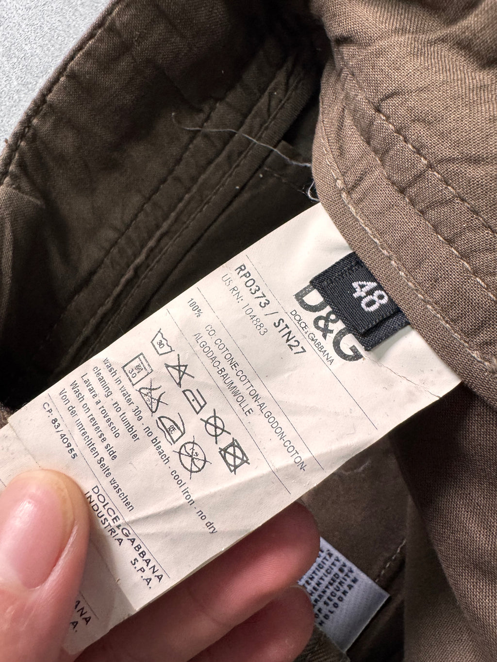 2000s Dolce & Gabbana Cargo Brown Pants