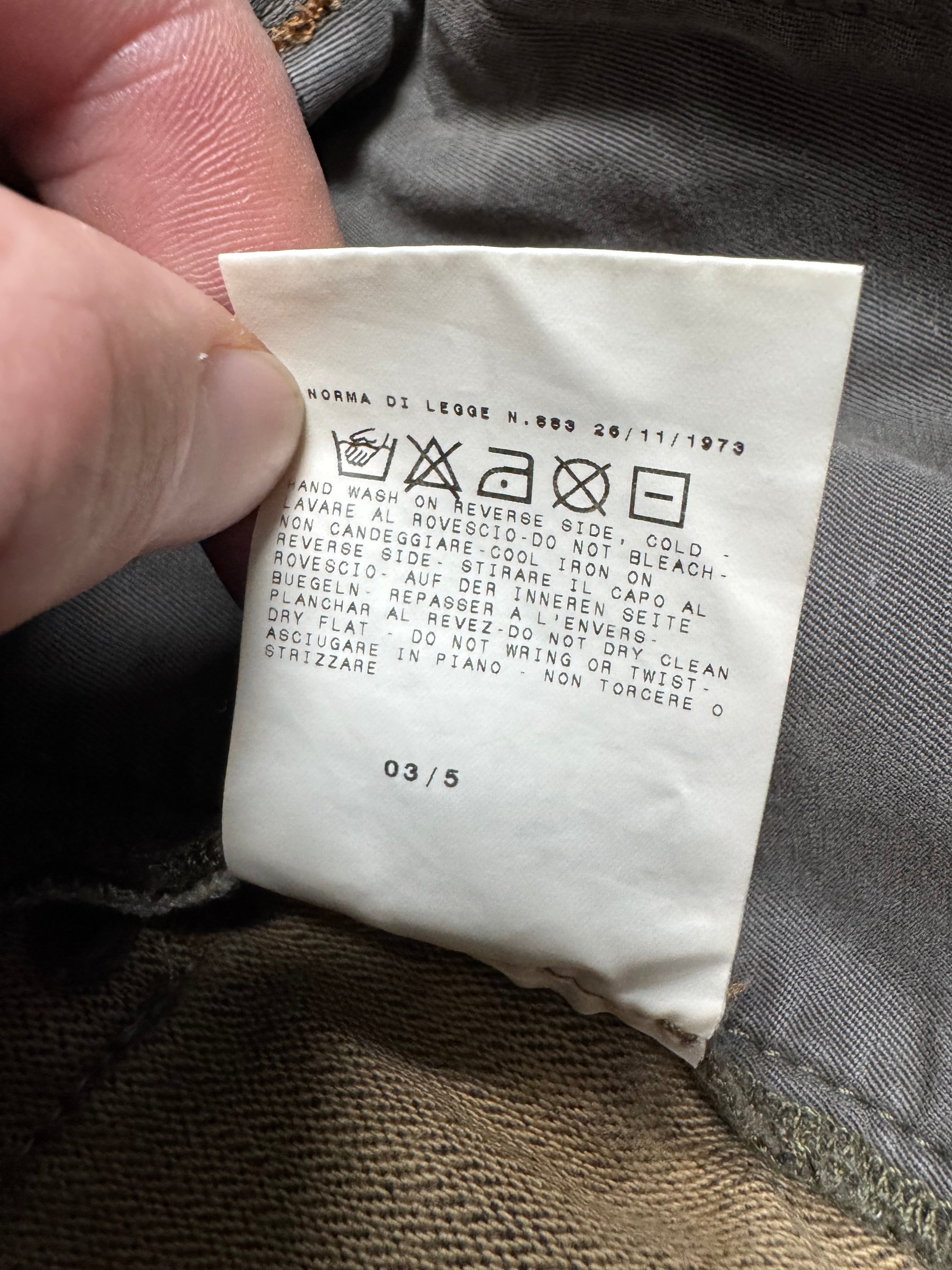 AW2003 Dolce & Gabbana Waisted Masterpiece Faded Denim Cargo