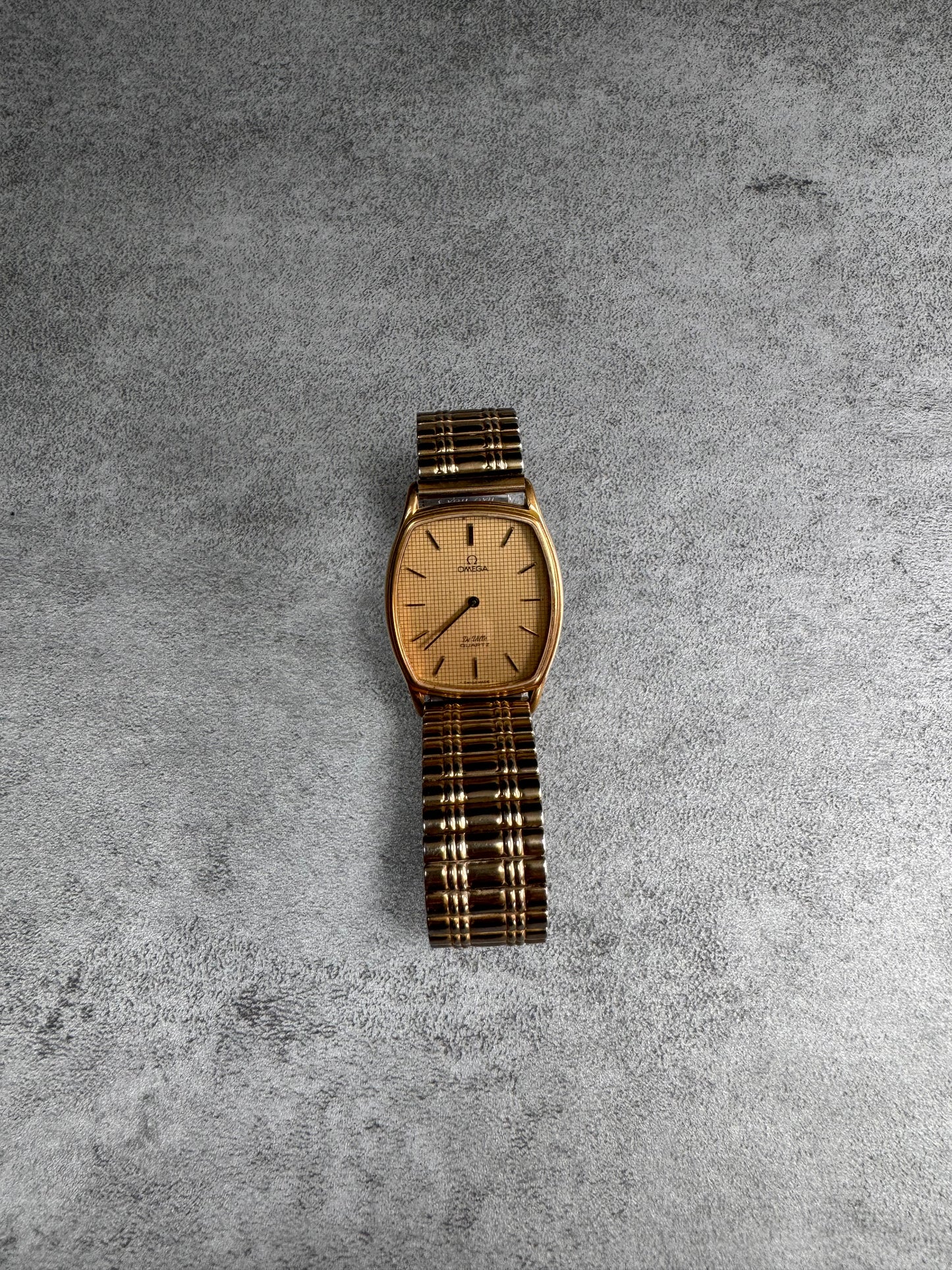 1982 Omega De ville Gold Plated Dial Quartz 191.0100 Watch (OS)