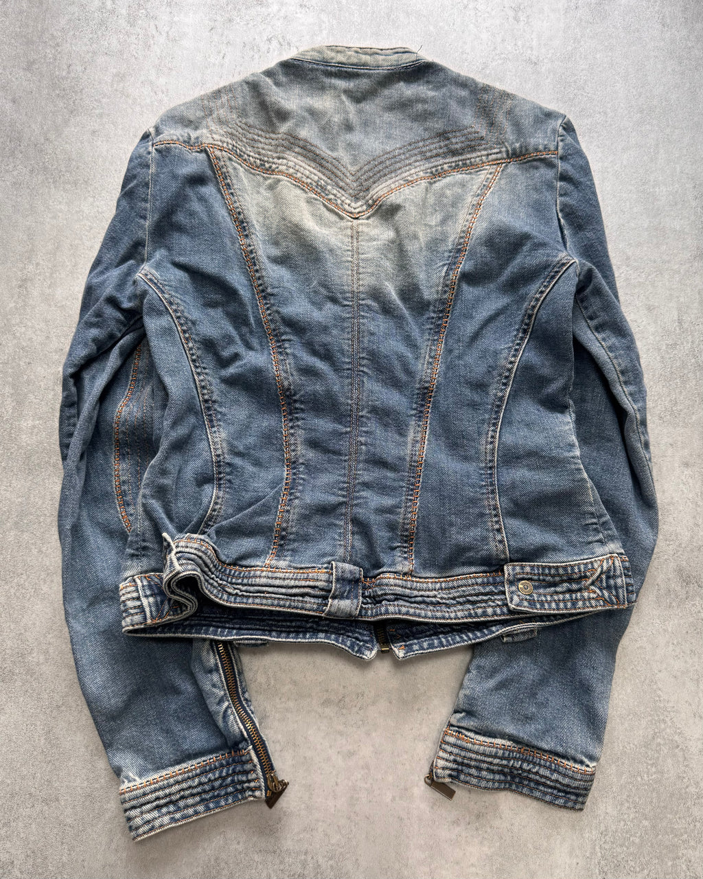 SS2005 Cavalli Sexy Biker Conceptual Denim Jacket