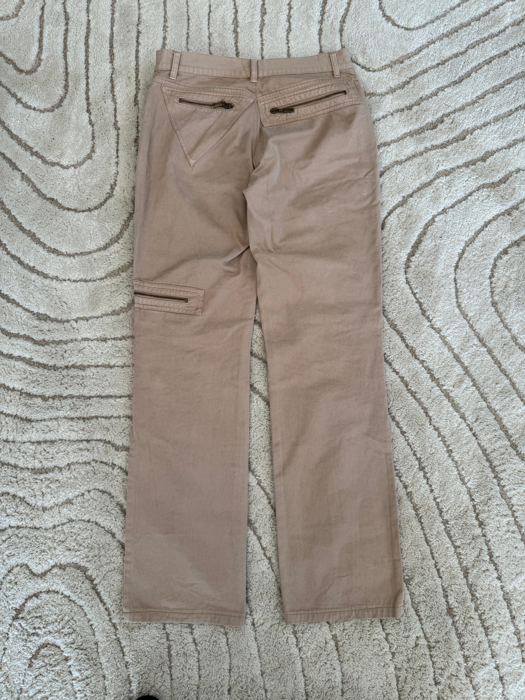 SS2005 Cavalli 几何拉链口袋长裤 (S)