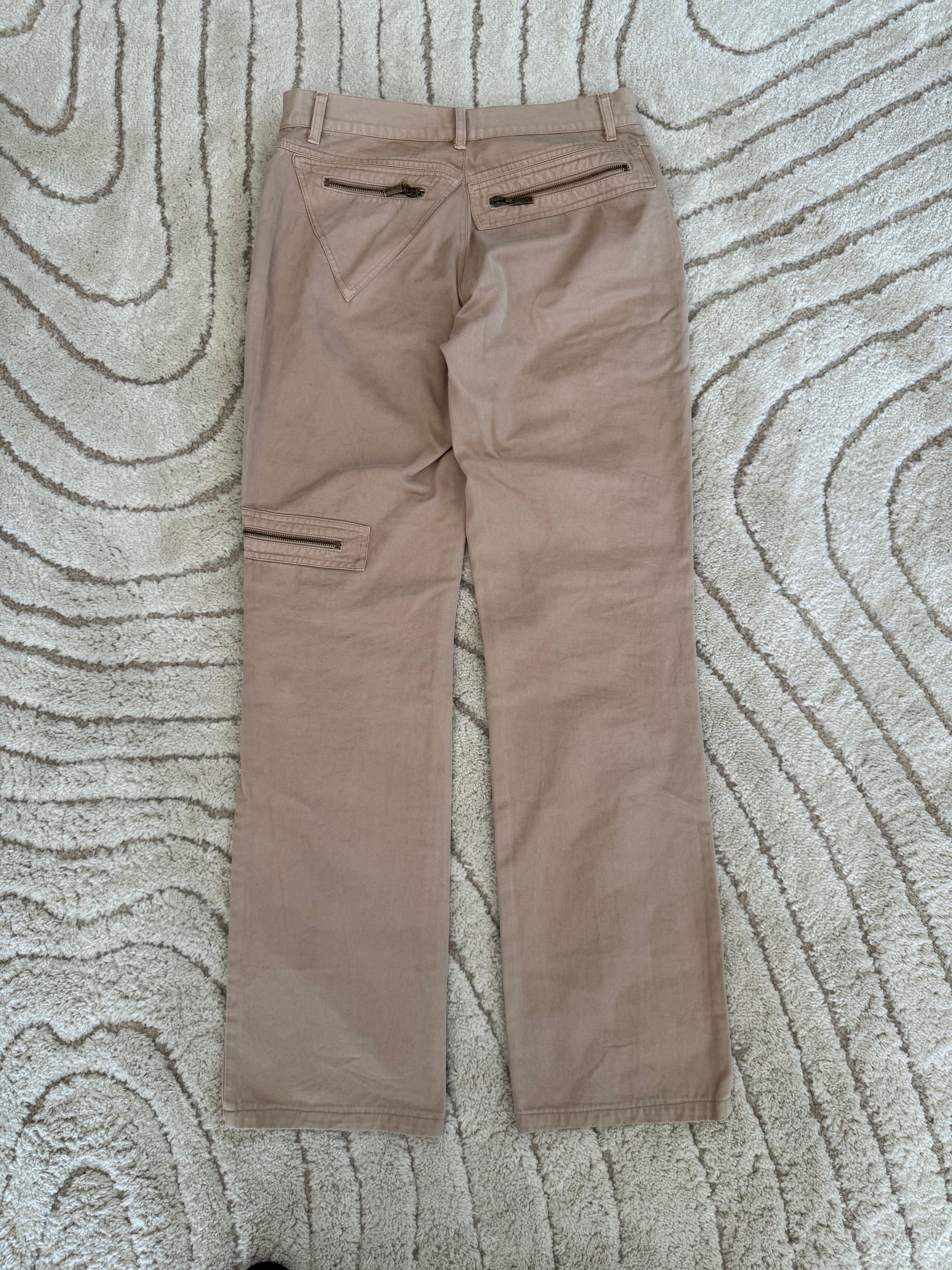 SS2005 Cavalli 几何拉链口袋长裤 (S)