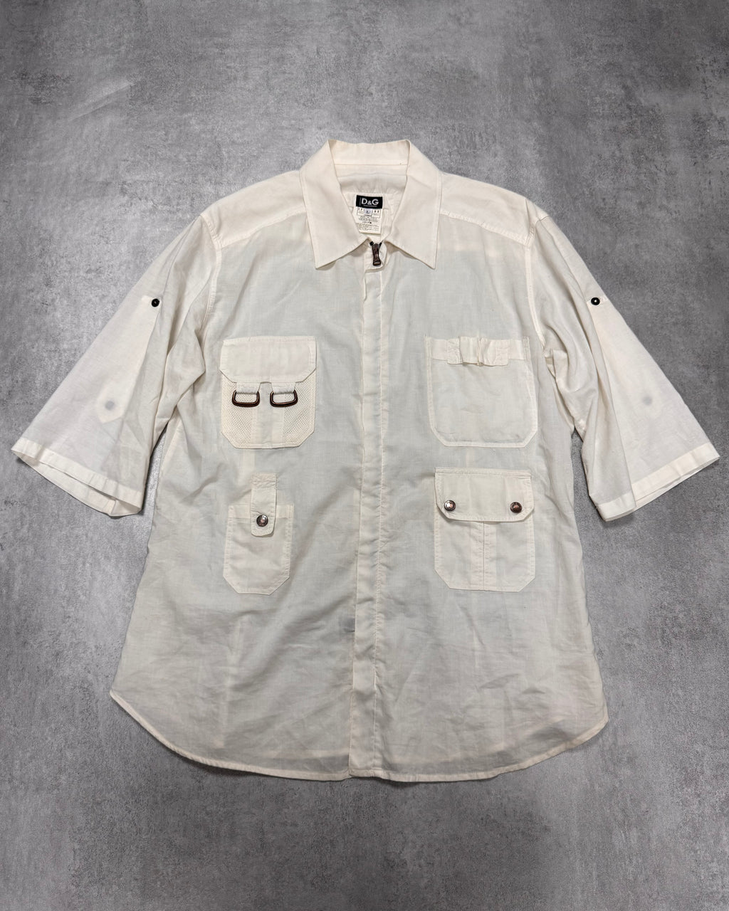 2000s Dolce & Gabbana Cargo Army White Shirt