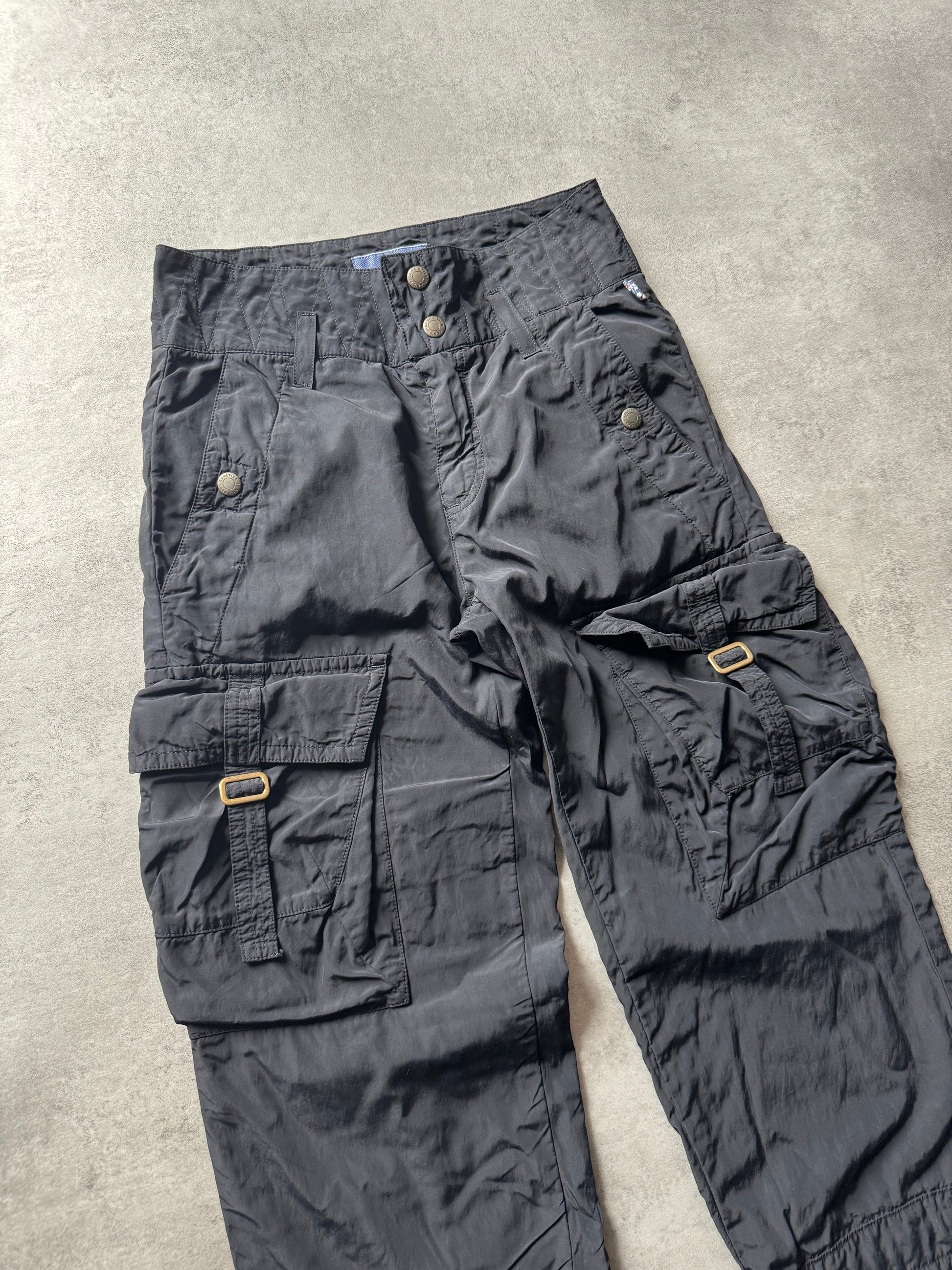 Jean Paul Gaultier Cargo Black Soft Parachute Pants (S) - 5