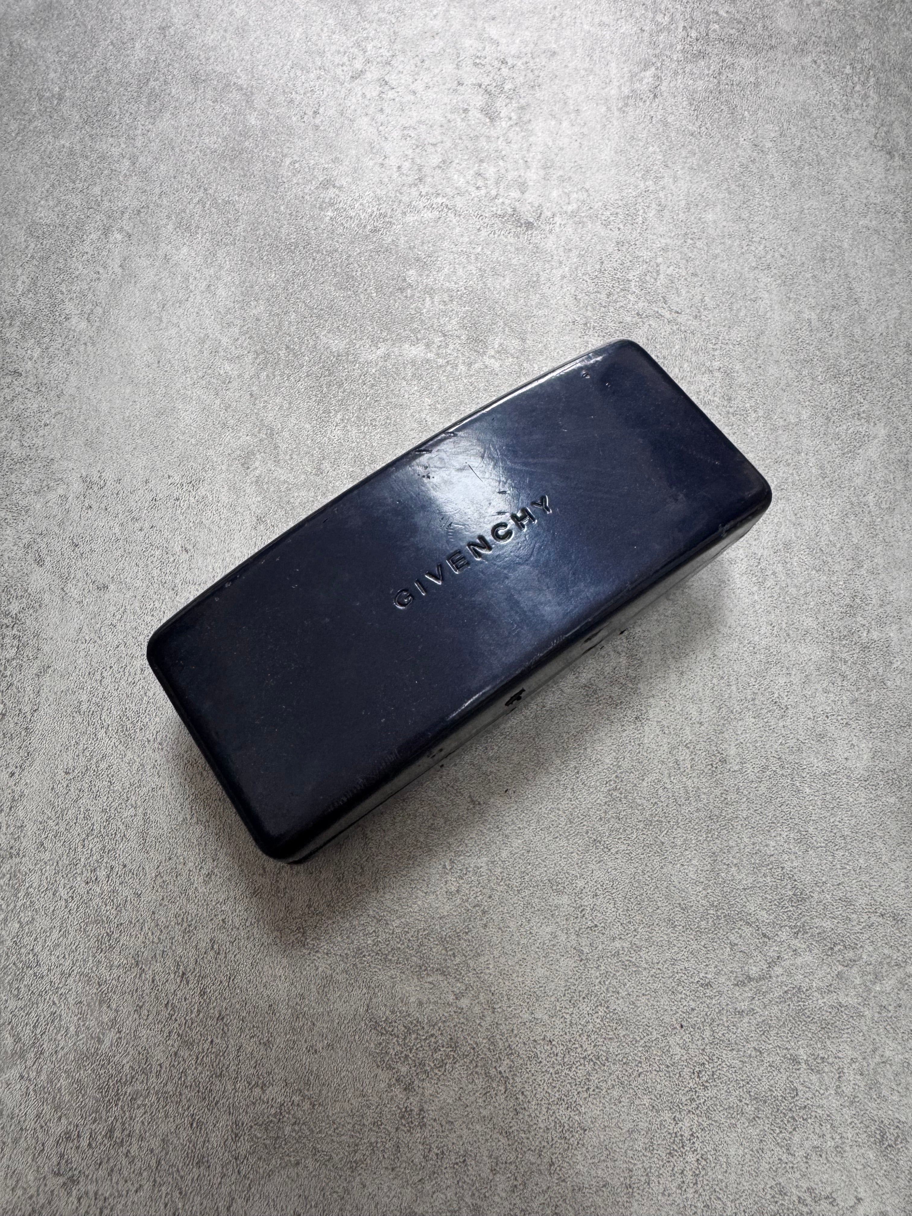 2000s Givenchy Deep Blue Rectangle Sunglasses