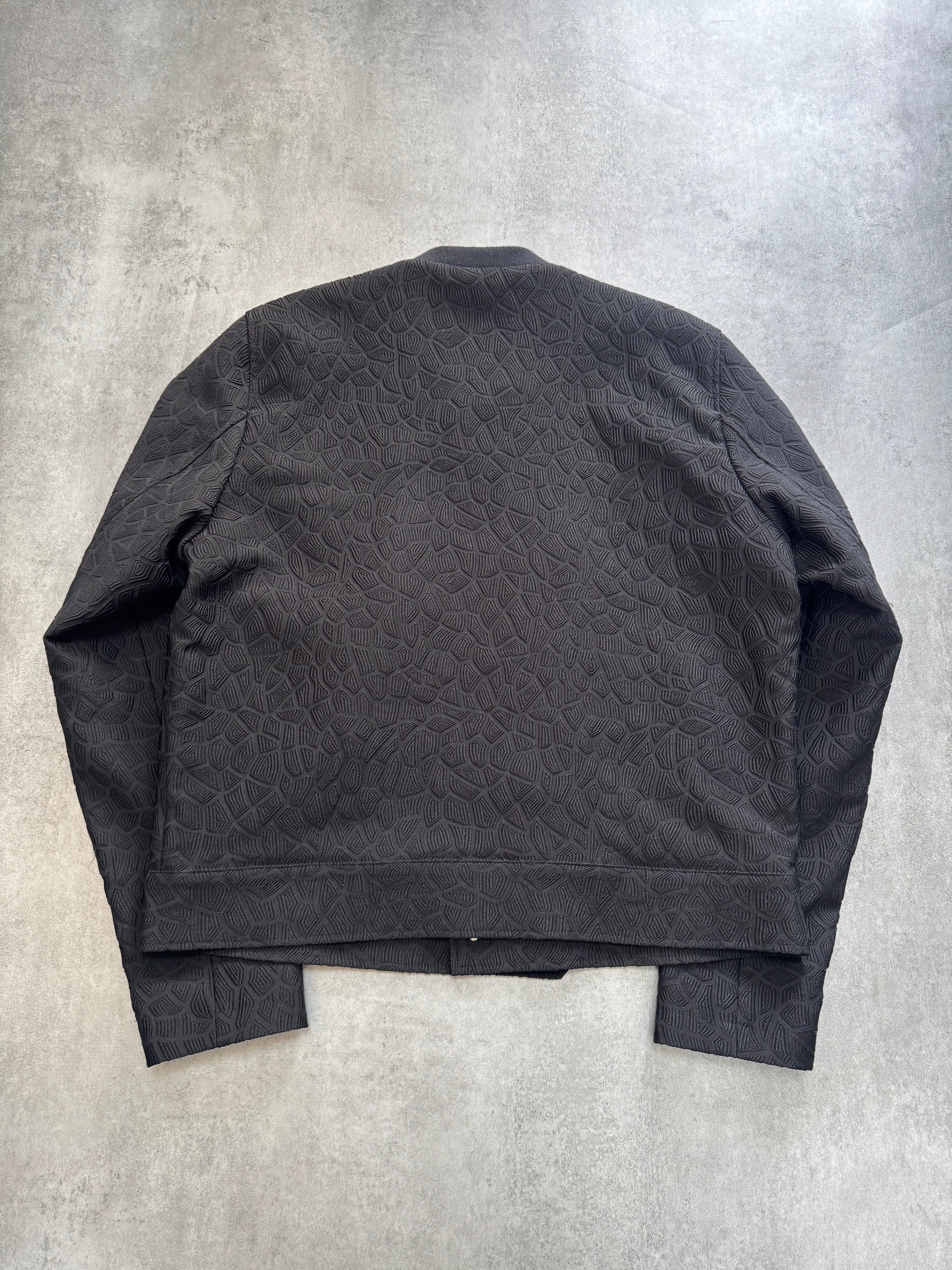 FW2018 Emporio Armani Asymmetrical Black Light Shadow Jacket