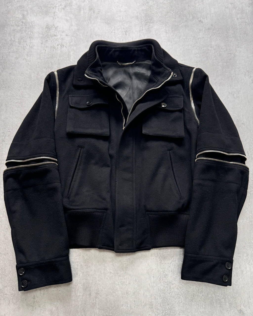 AW2003 Dolce & Gabbana Utility Detachable Wool Jacket