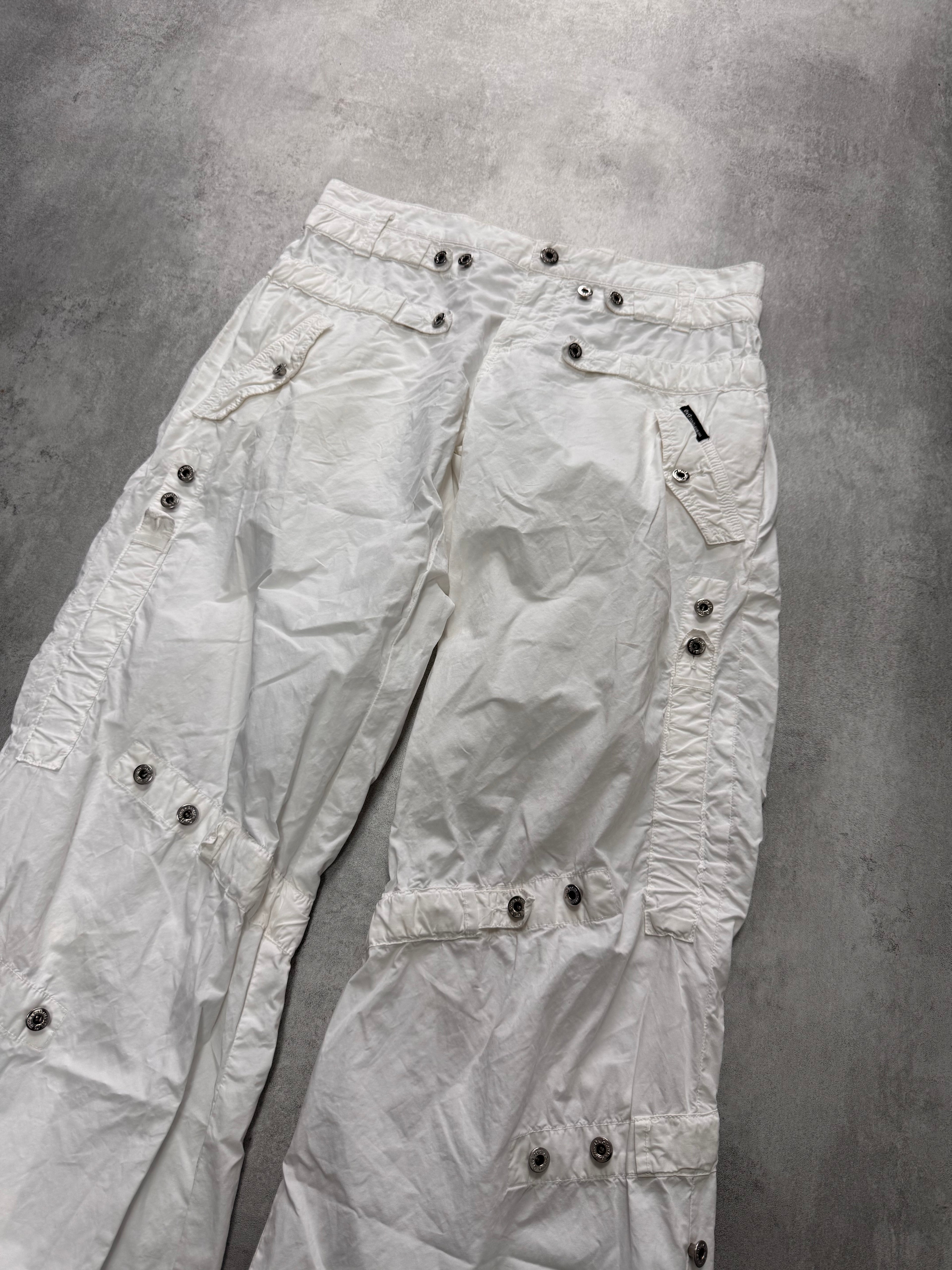 SS2004 Dolce & Gabbana Soft White Cargo Flared Pants