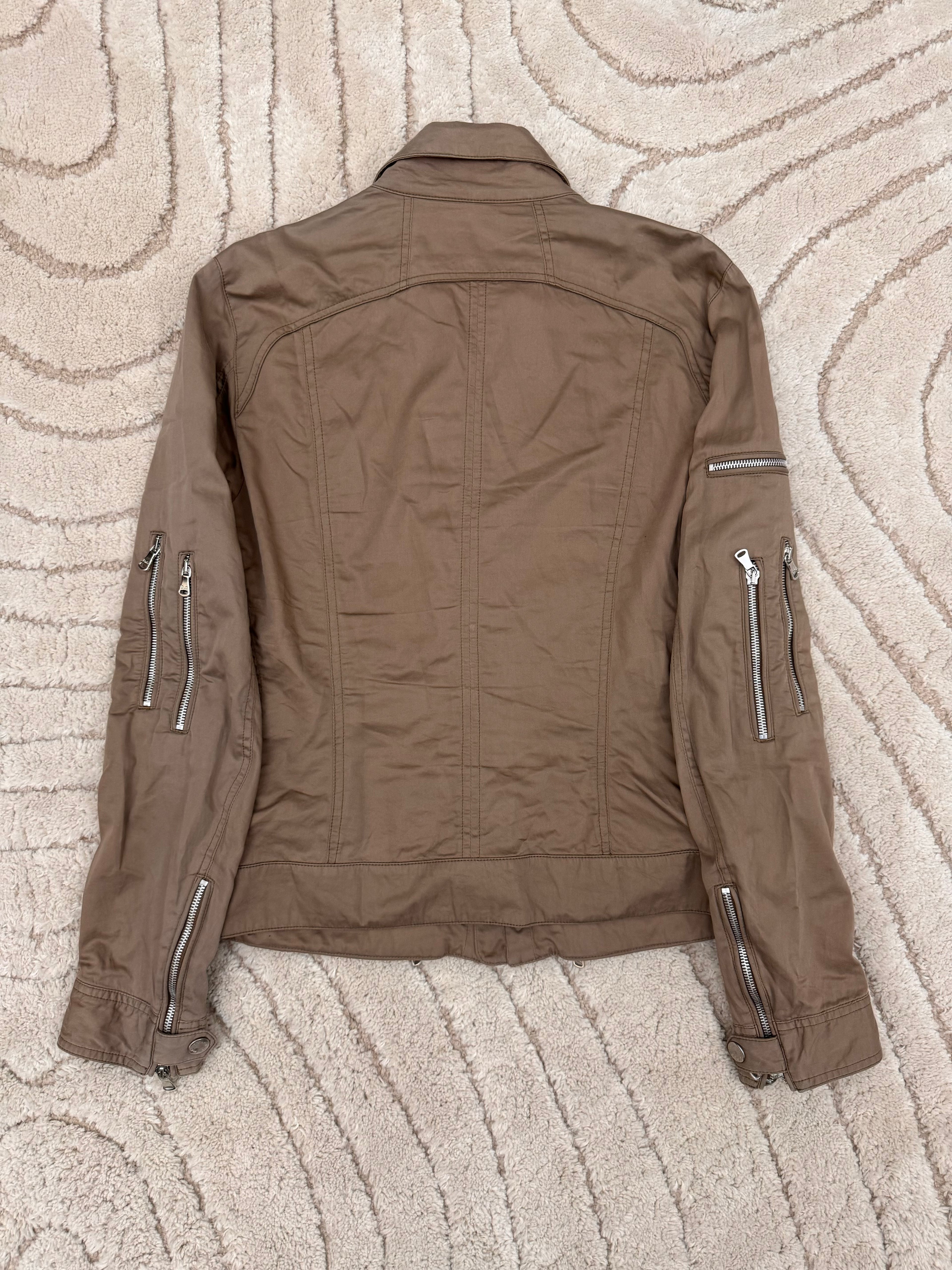 SS2008 Dolce & Gabbana Biker Multi-Zip Champagne Gold Jacket (S/M)