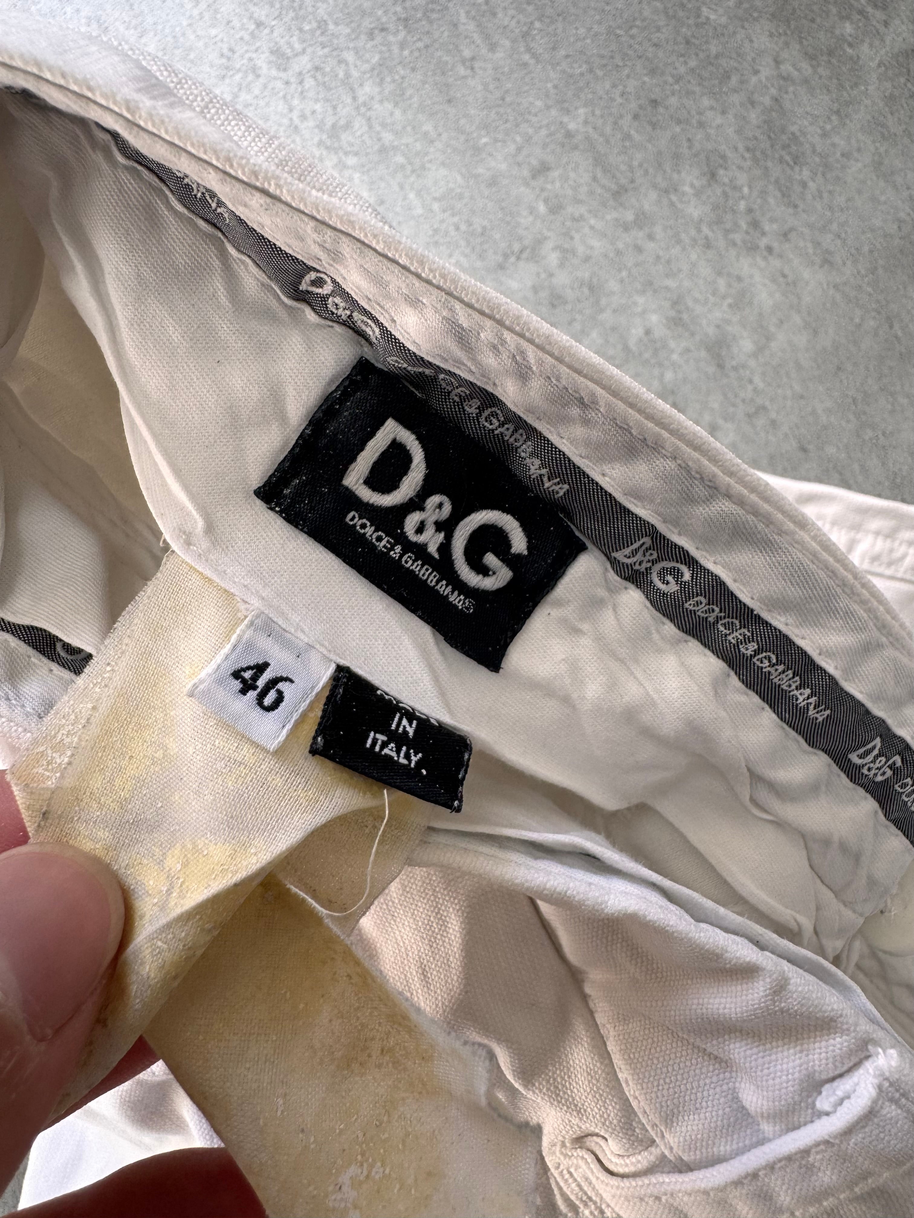 2000s Dolce & Gabbana Cargo White Short