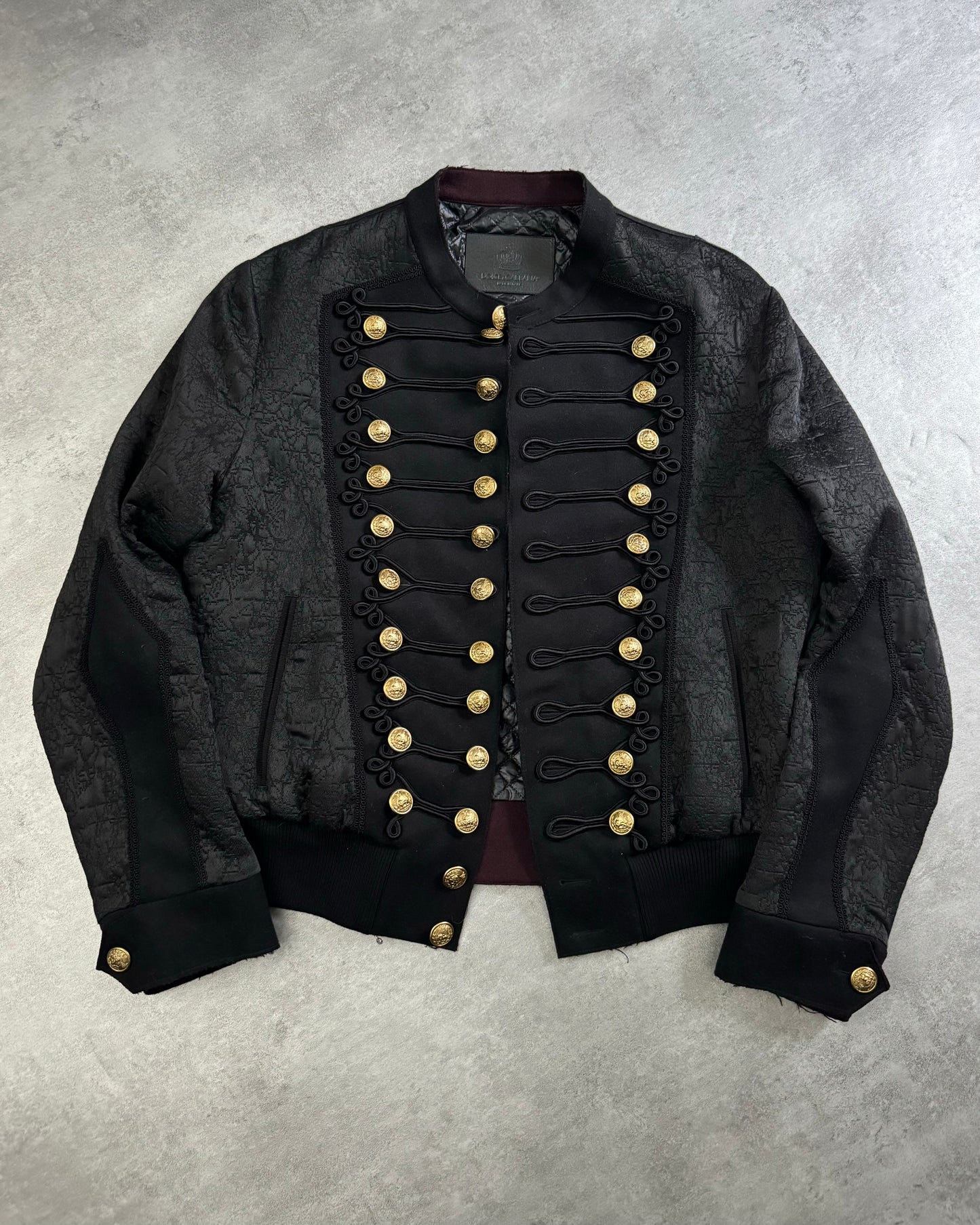 FW2017 Dolce & Gabbana Black Embellished Captain Jacket (L) - 2