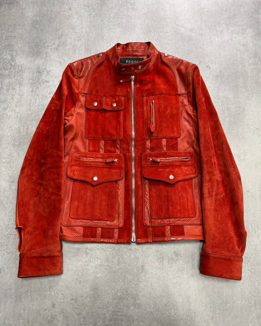 Gucci Red Biker Leather Jacket (S)