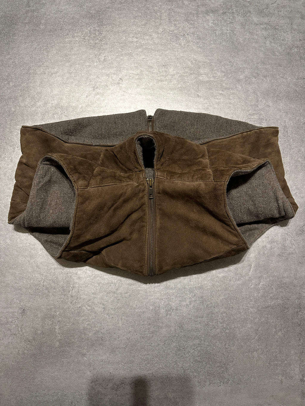 1990s Emporio Armani Suede Brown Leather Vest
