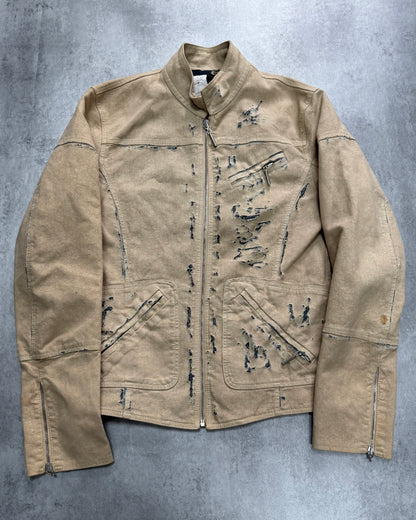 SS2005 Cavalli Apocalyptic Beige Denim Jacket (S)