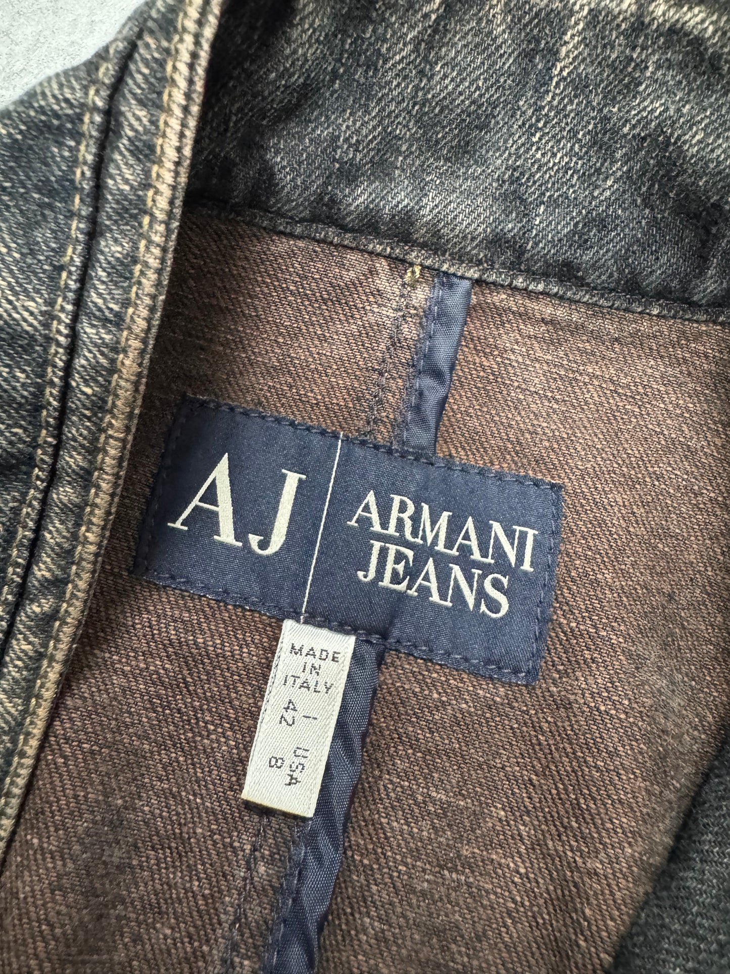 2000s Armani Samurai Faded Denim Jacket (XS)