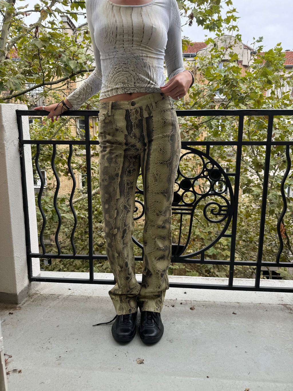 SS2006 Cavalli Funky Sand Python Pants