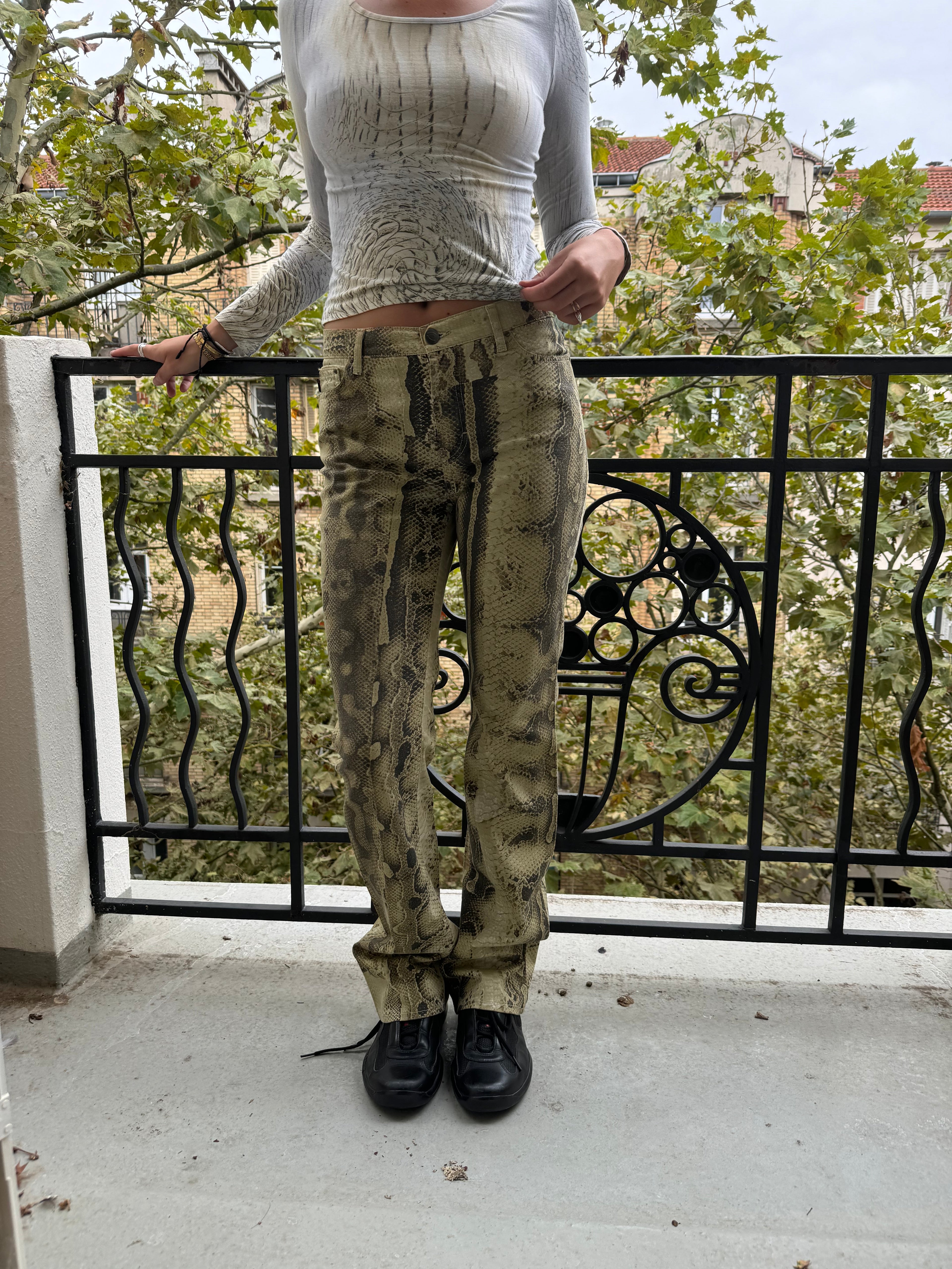 SS2006 Cavalli Funky Sand Python Pants