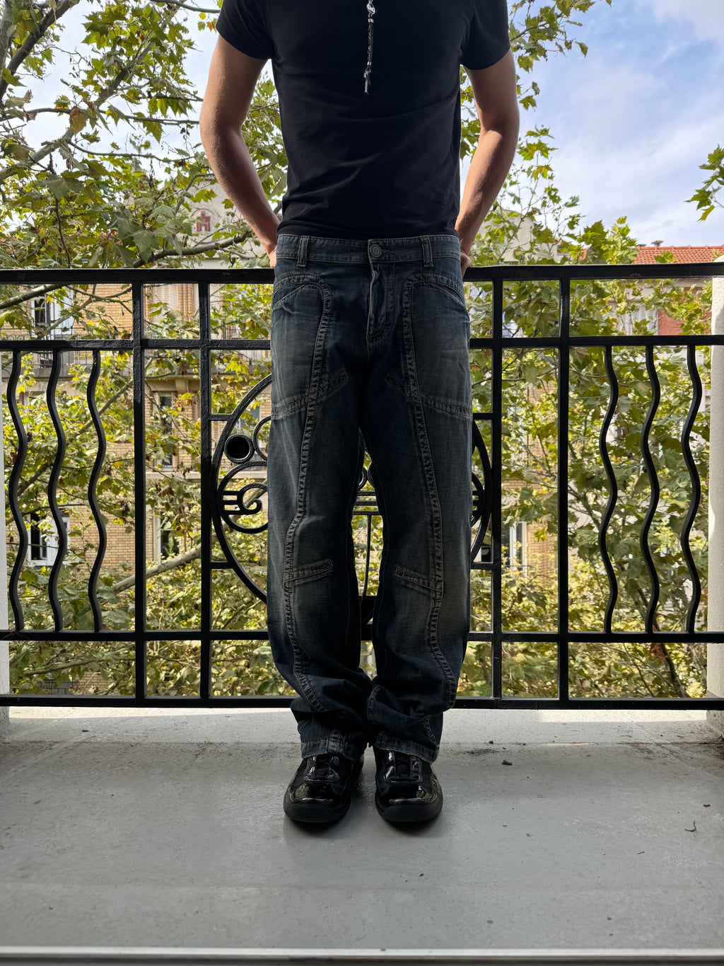 2008 Calvin Klein Blue Faded Straight Relaxed Jeans