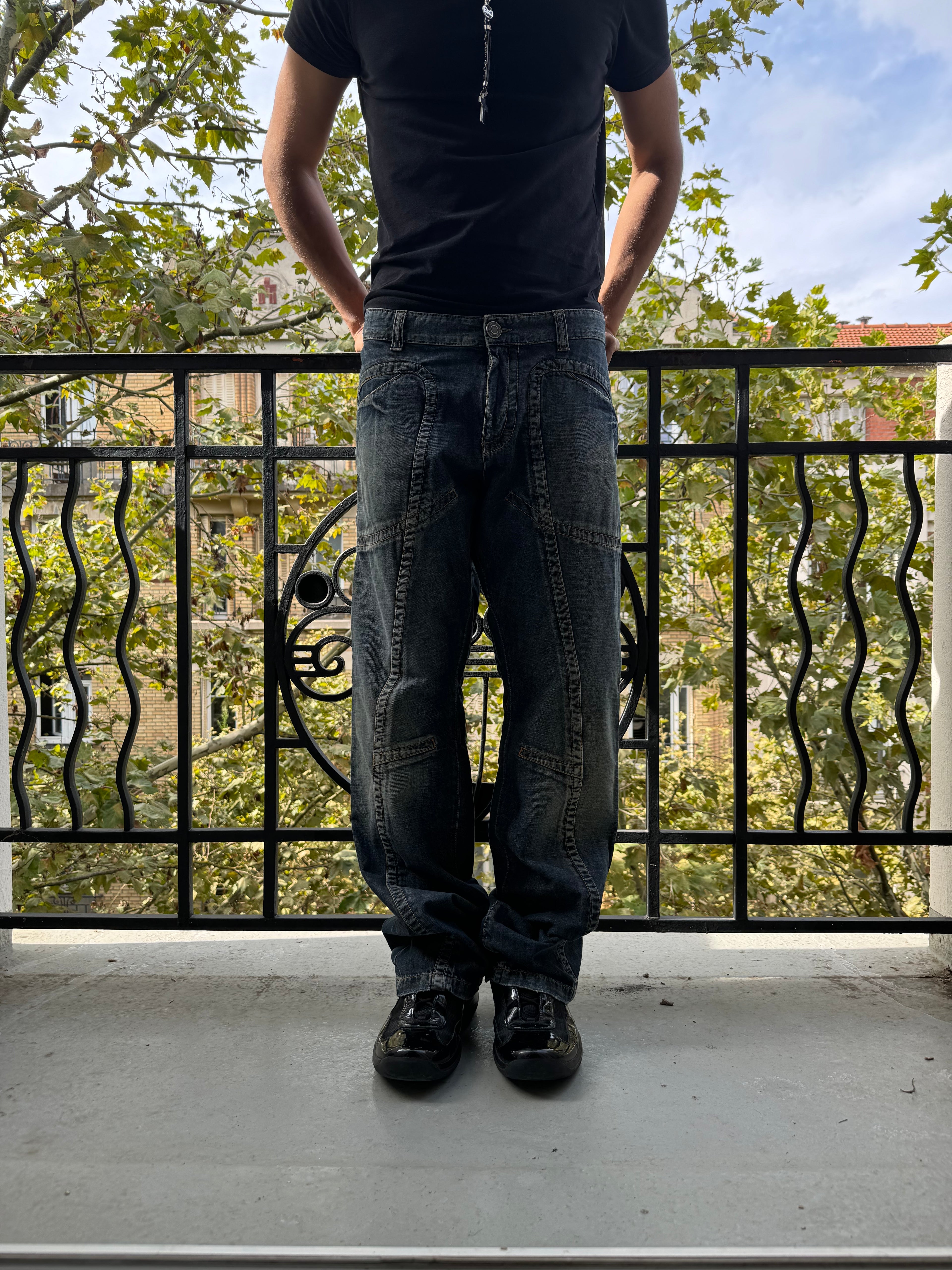 2008 Calvin Klein Blue Faded Straight Relaxed Jeans