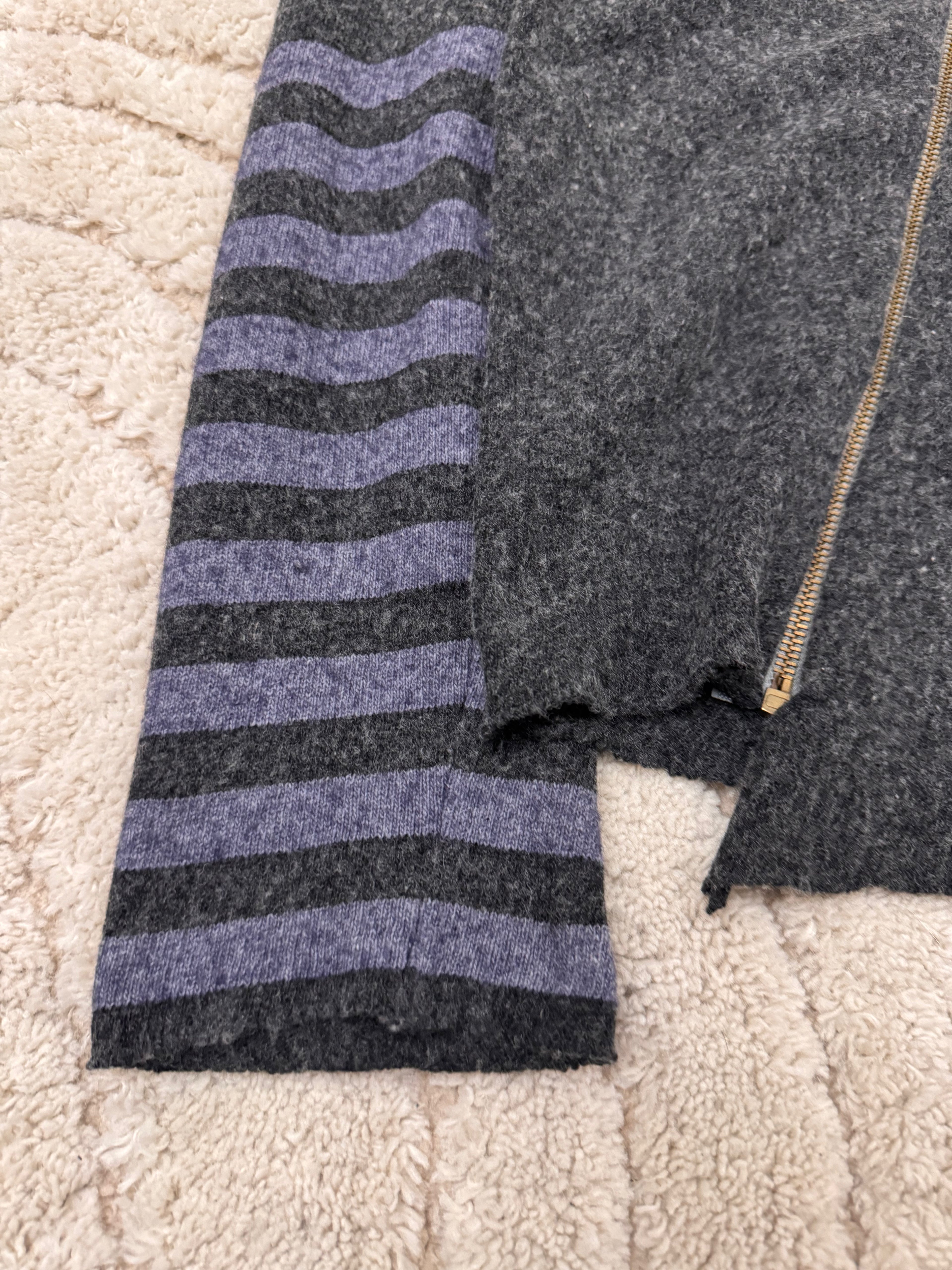 2000年代 ドルチェ&amp;ガッバーナ 非対称ストライプ ジップアップ (M)