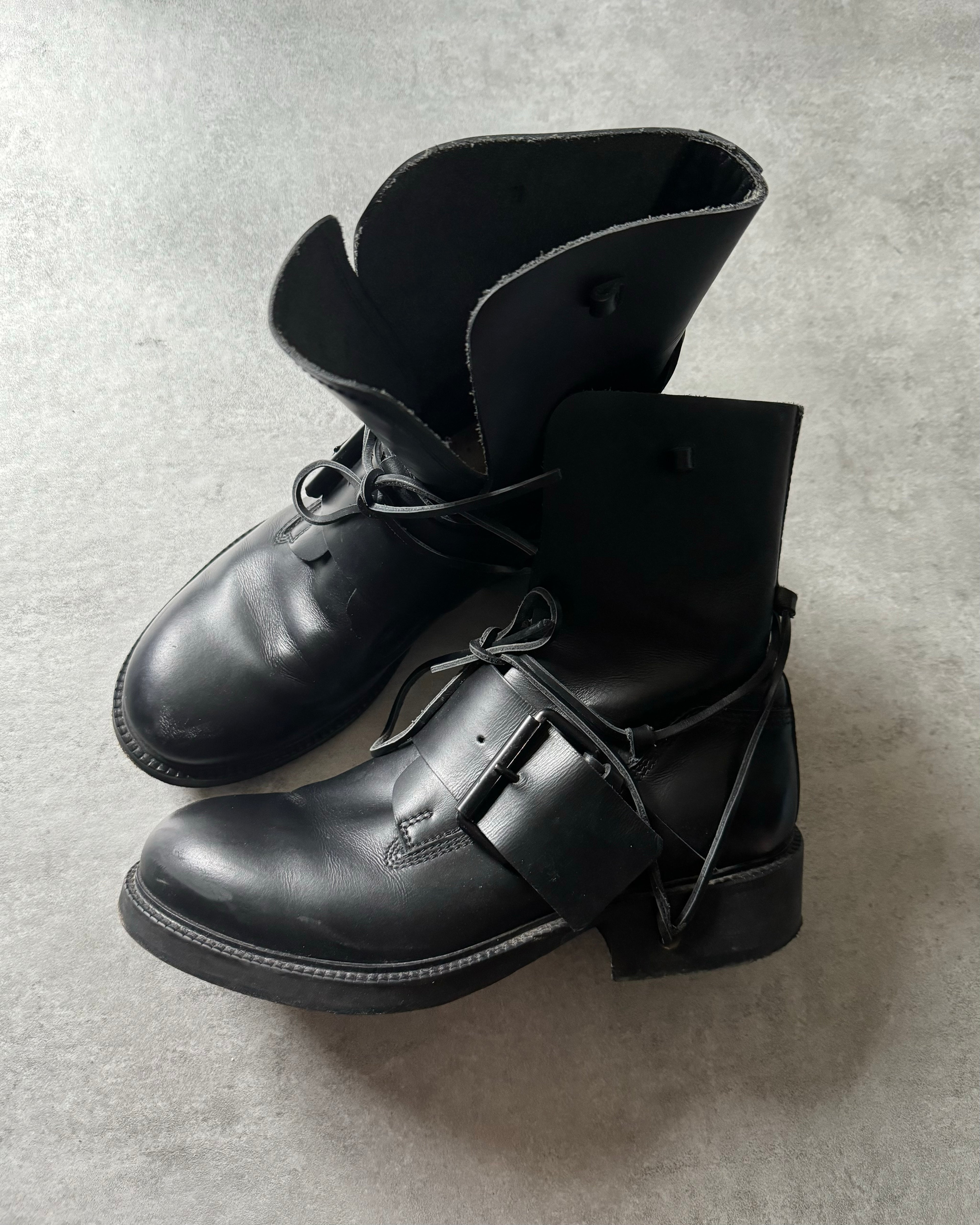 AW1998 Dirk Bikkembergs High Mountaineering Black Boots (43eu/us9 AW1998 Dirk Bikkembergs High Mountaineering Black Boots (43eu/us9