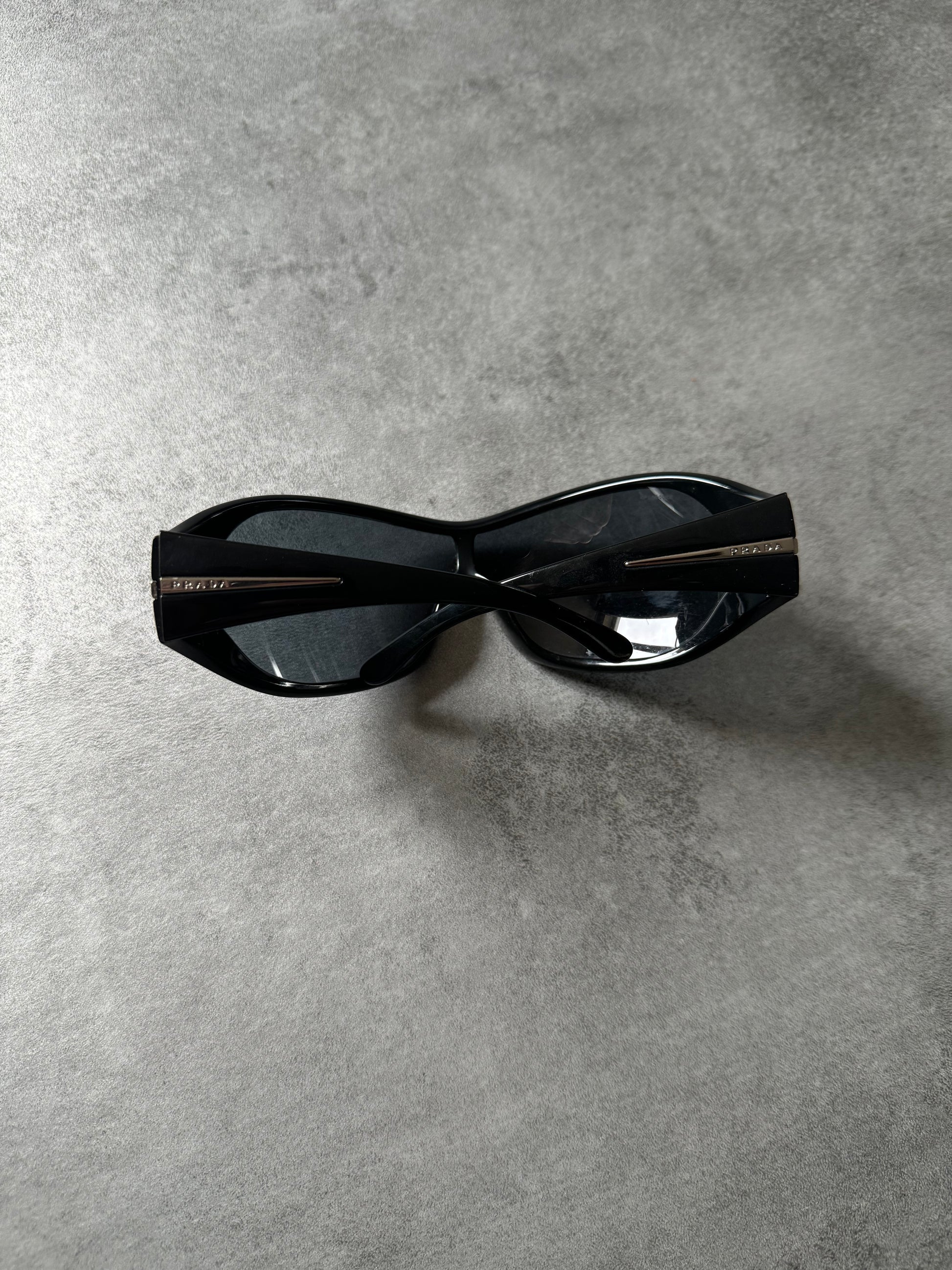 Prada Black Futuristic Sunglasses (OS) - 7