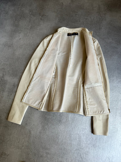 AW1998 Gucci Minimalistic Pure Creamy Leather Jacket by Tom Ford (XS) - 6