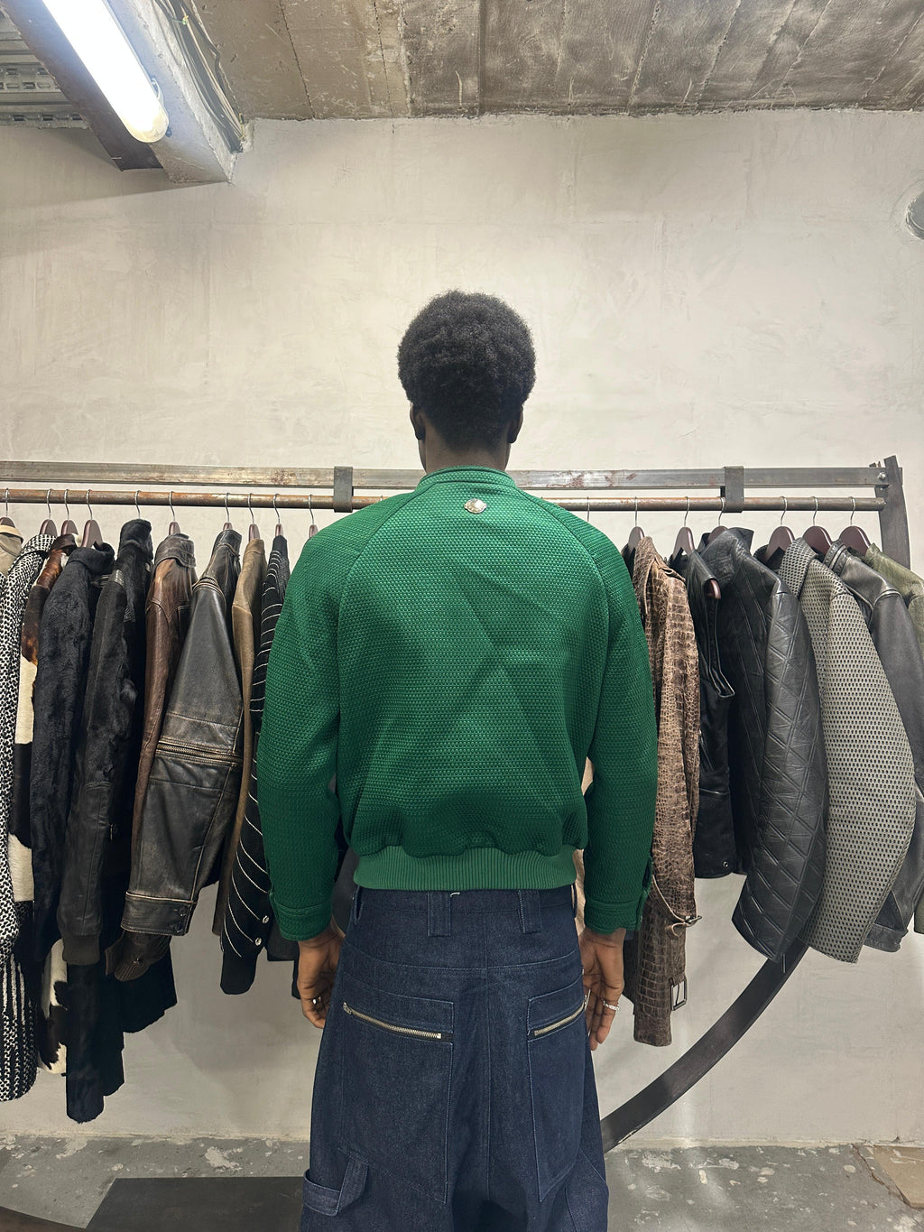 Versace Italian Green Bomber Royal Jacket (XS/S) - 12