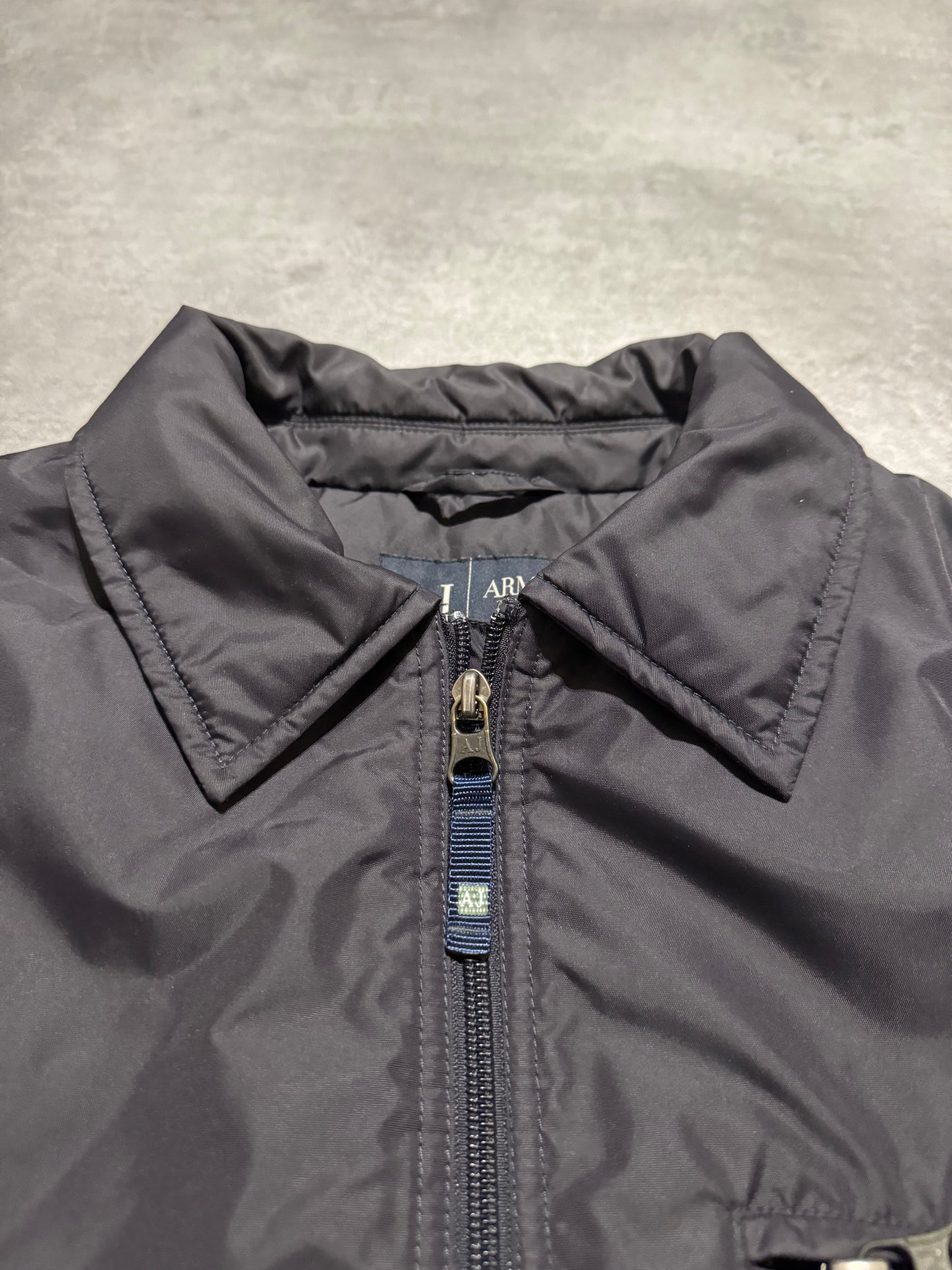 2000s Armani Obscure Nylon Light Bomber Coach Jacket (L) - 5